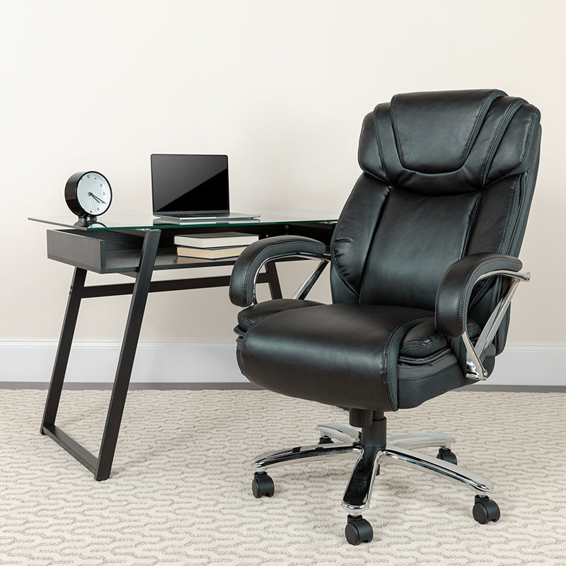 FLASH HERCULES Series Big & Tall 500 lb. Capacity LeatherSoft Executive Swivel Ergonomic Office Chair with Extra Wide Seat - Perfect for Home Office, Gaming, and Heavy-Duty Workspaces