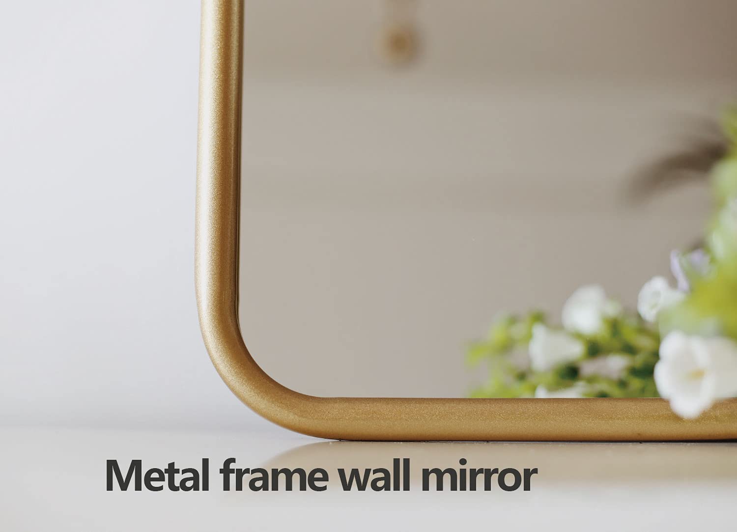 Nordic Arched Wall Mirror - Large Modern Gold Vanity Mirror for Bathroom, Living Room, Entryway & Dressing Table (20×31.5 Inch) - Perfect for Makeup, Home Decor & Creating Spacious Illusion