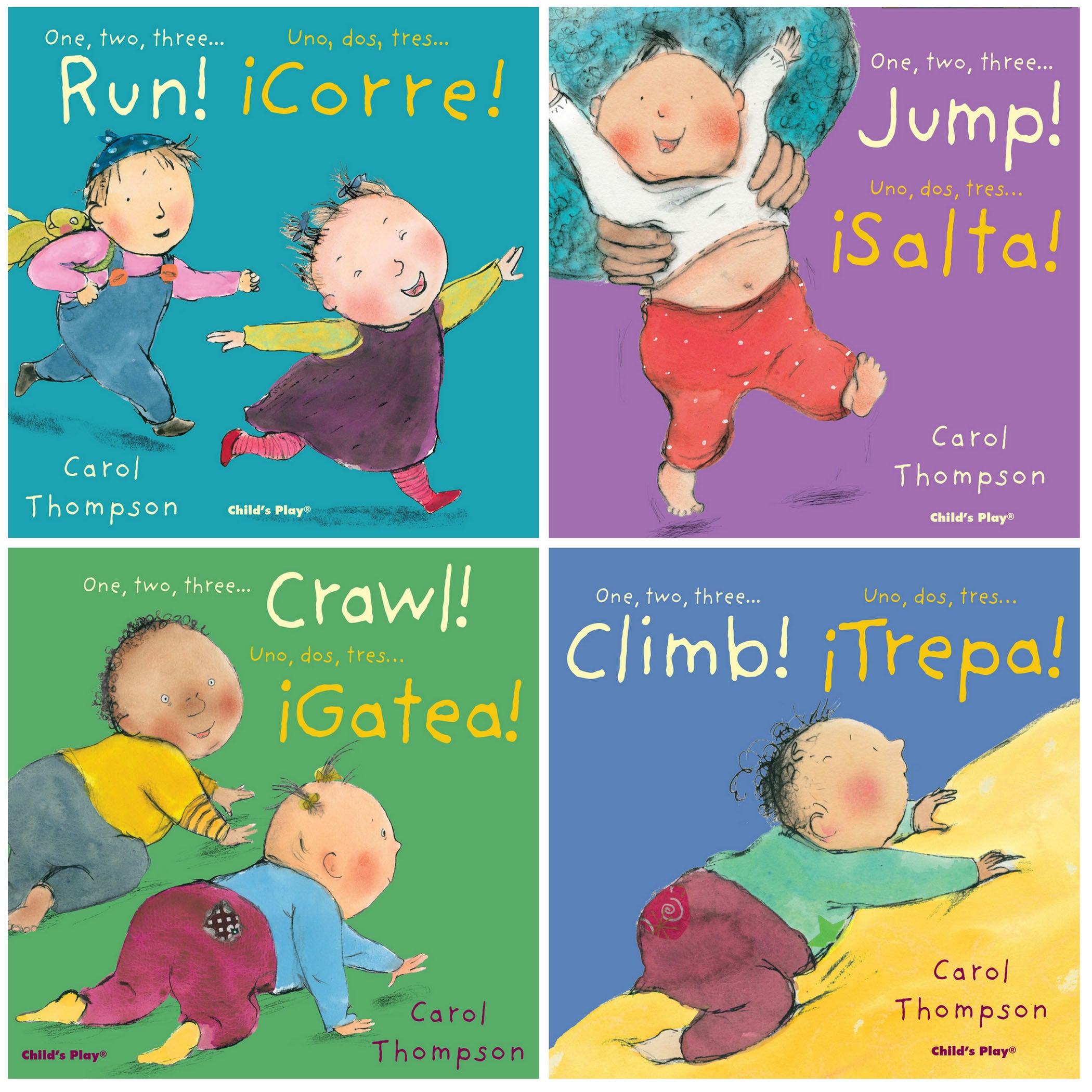 Little Movers Bilingual Board Book Set for Toddlers - 4-Piece Early Learning Collection (English/Spanish) - Perfect for Storytime, Baby Shower Gifts & Preschool Education