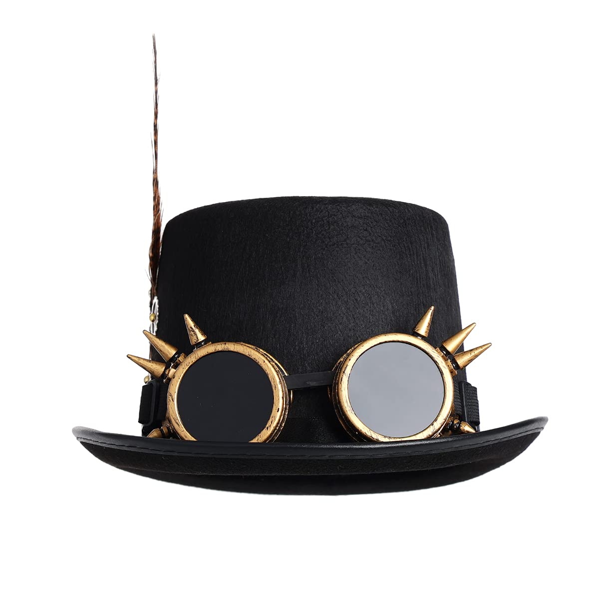 Steampunk Top Hat with Goggles for Women & Men - Victorian Gothic Halloween Costume Accessory - Perfect for Cosplay, Halloween Parties, and Themed Events