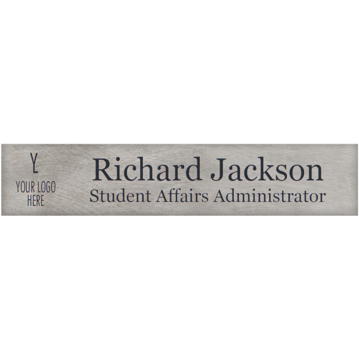 Premium Titanium Office Plates - 10 x 2 Inch Professional Name Badges for Corporate, Business Meetings & Office Decor