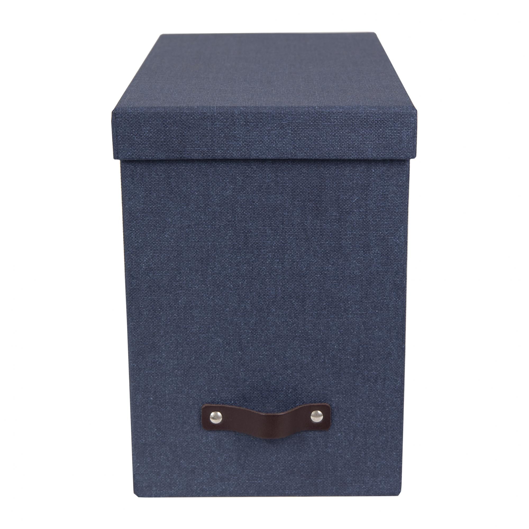 Johan File Box - Grey & Multi-Color Storage Organizer for Office, Home, or School Documents