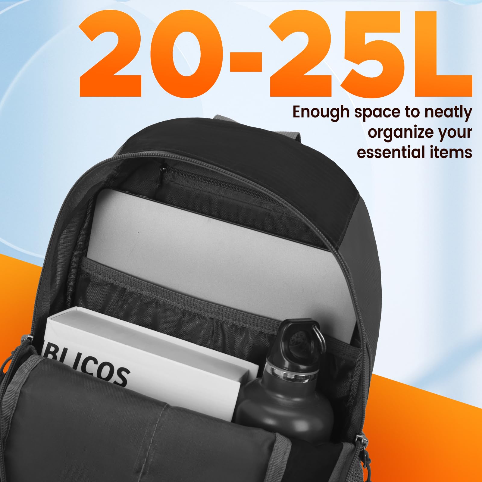 Sunhiker Lightweight Water Resistant Cycling Hiking Backpack - Small Daypack for Outdoor Travel, Camping & Daily Commute - Model M0714