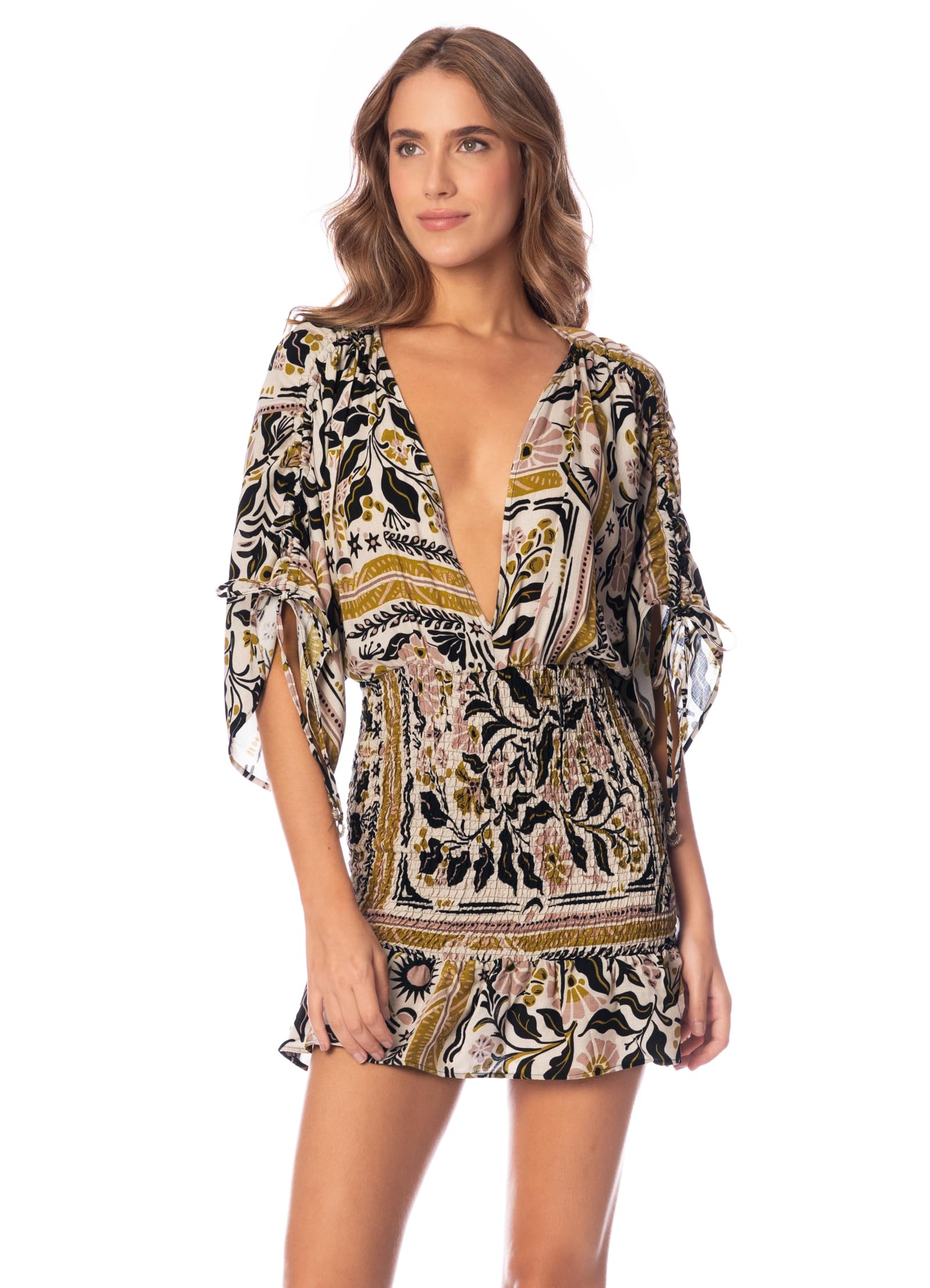 Maaji Women's Short Sleeve Summer Dress - Flowy Casual Sundress for Beach, Vacation & Everyday Wear