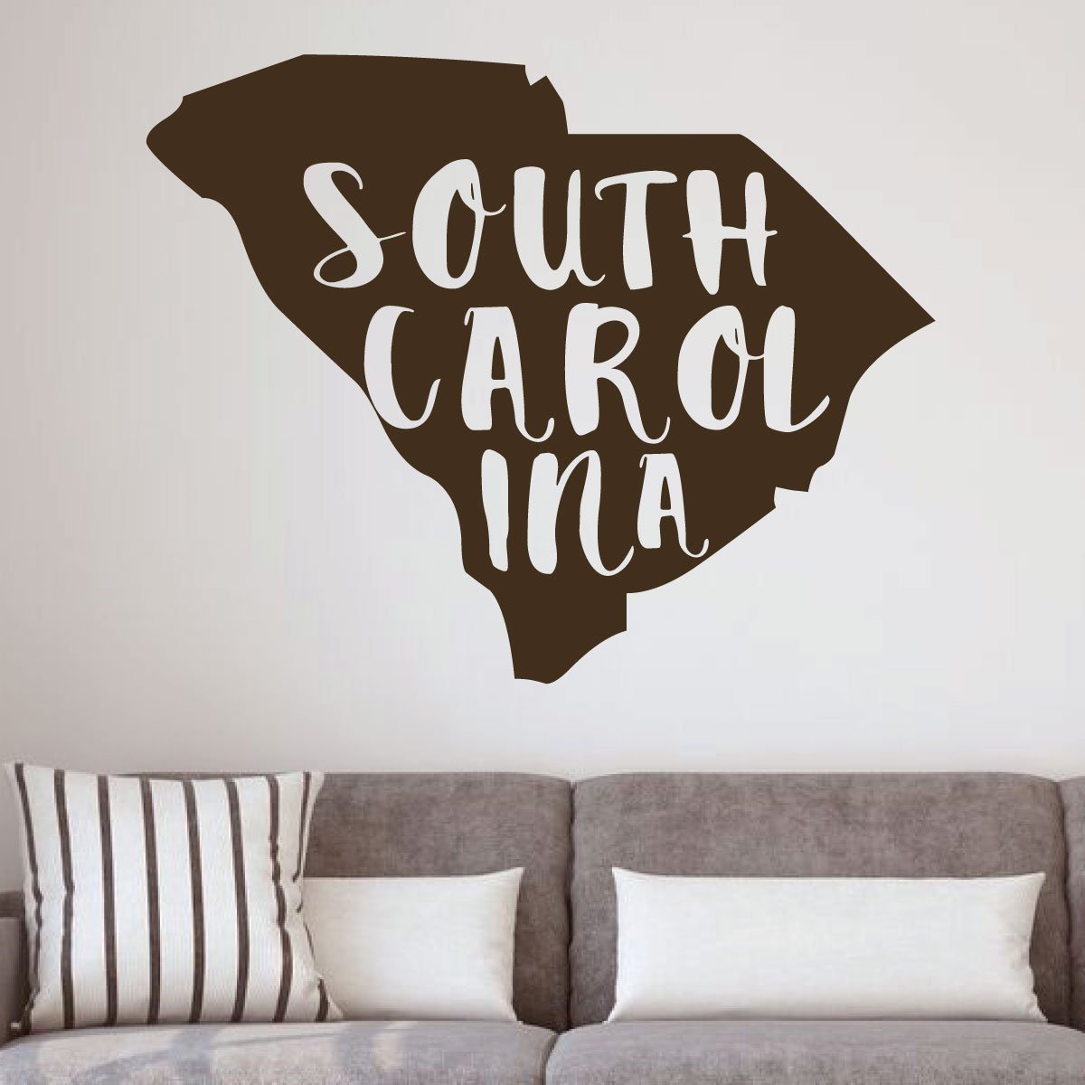 South Carolina State Silhouette Wall Decal - Premium Vinyl Art Sticker for Home Decor, Living Room & Family Room Wall Decoration | Perfect for Nursery, Office & Dorm Room