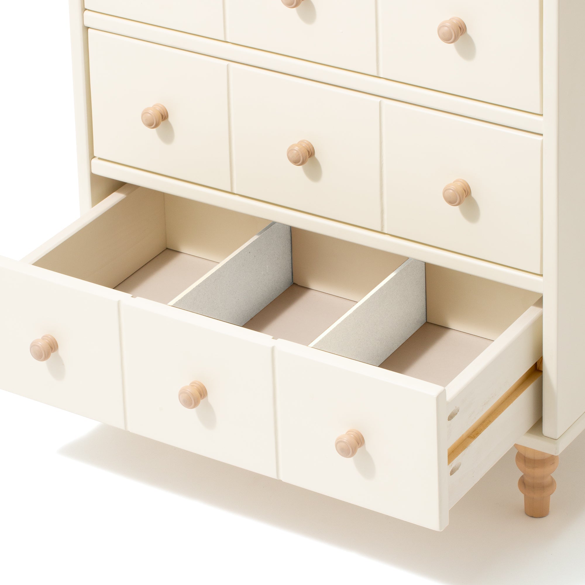 Lana Chest Low 2 White X Natural - Modern Coffee Table with Natural Wood Finish for Living Room, Bedroom & Office Decor