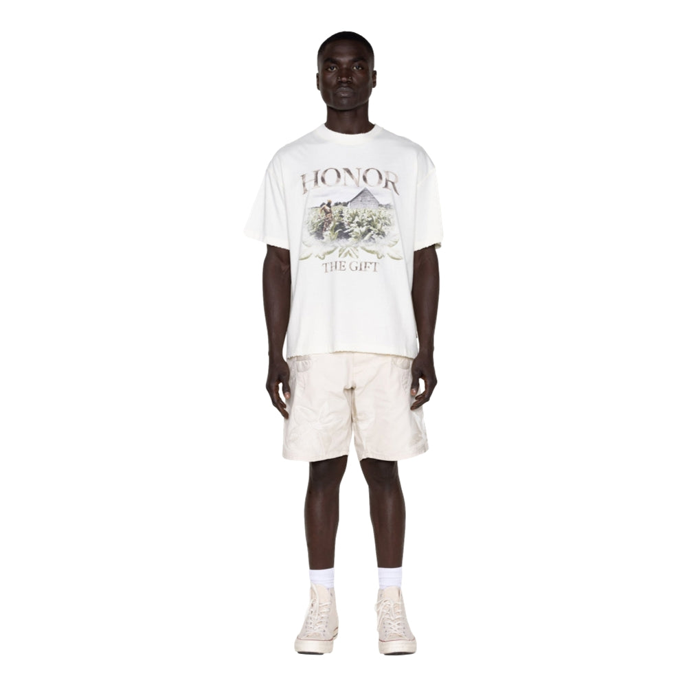Honor The Gift Tobacco Field SS Tee Bone - Premium Cotton Short Sleeve T-Shirt for Men - Casual Streetwear & Everyday Wear