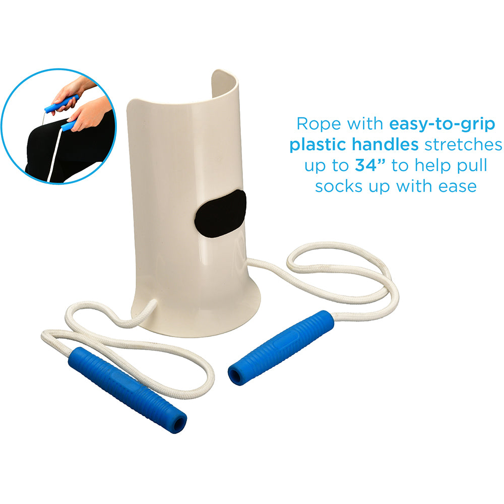 Best Sock Aid for Elderly & Disabled - Hard Plastic Design for Easy Dressing - Essential Mobility Aid for Seniors & Arthritis Patients