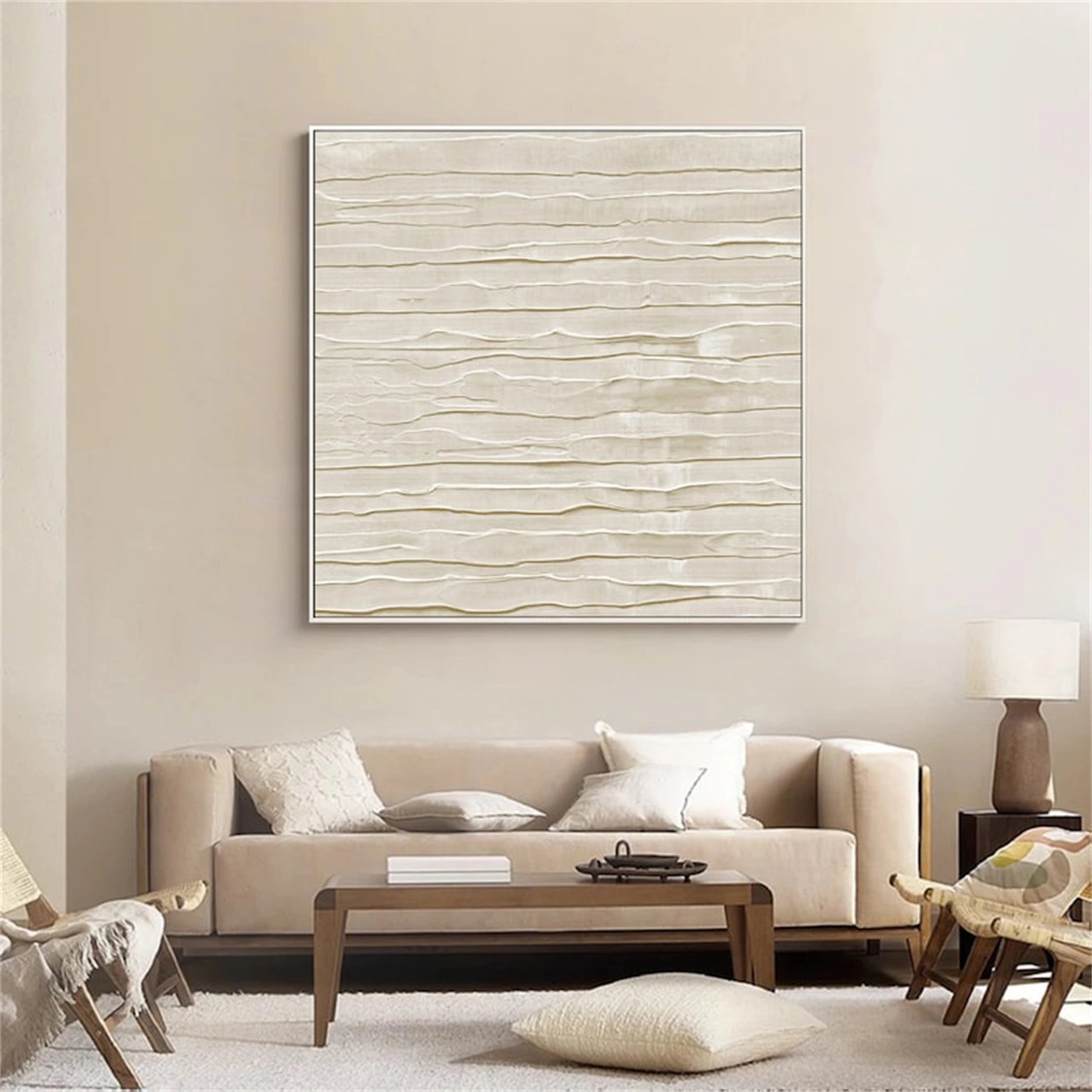 Beige & Brown Abstract Wall Art Print #BB074 - Modern Home Decor for Living Room, Bedroom & Office