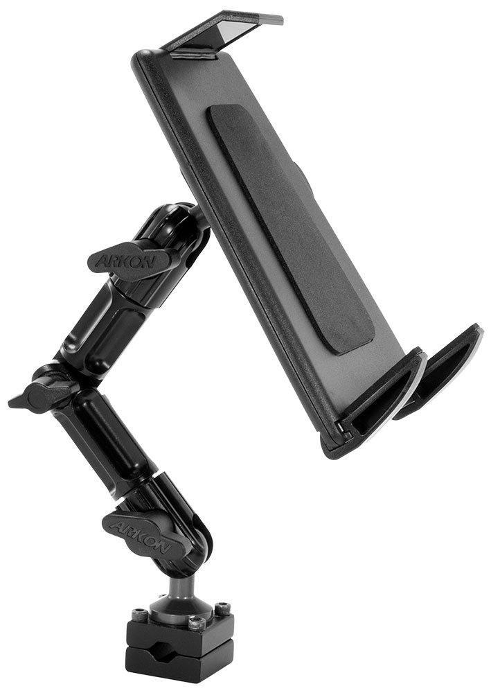 Arkon Heavy Duty Tablet Car Headrest Mount - Adjustable Multi-Angle Arm for iPad Pro, iPad Air, iPad 4/3/2 (Black) | Perfect for Road Trips, Kids Entertainment & Hands-Free Viewing