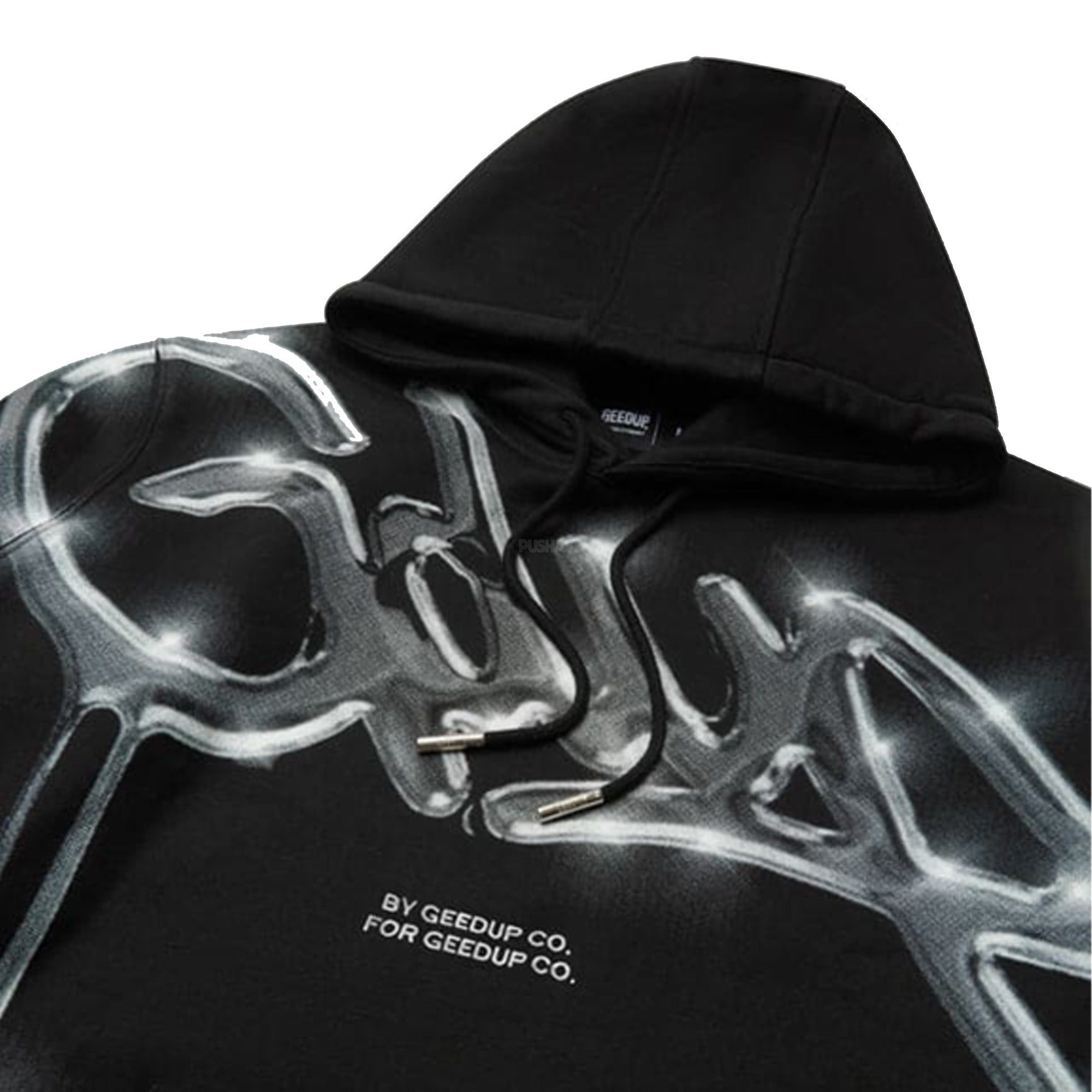 Geedup Handstyle Hoodie 'Black / Chrome' (2024) - Trendy Streetwear Pullover for Men & Women | Perfect for Casual Outfits, Gym Wear & Urban Fashion