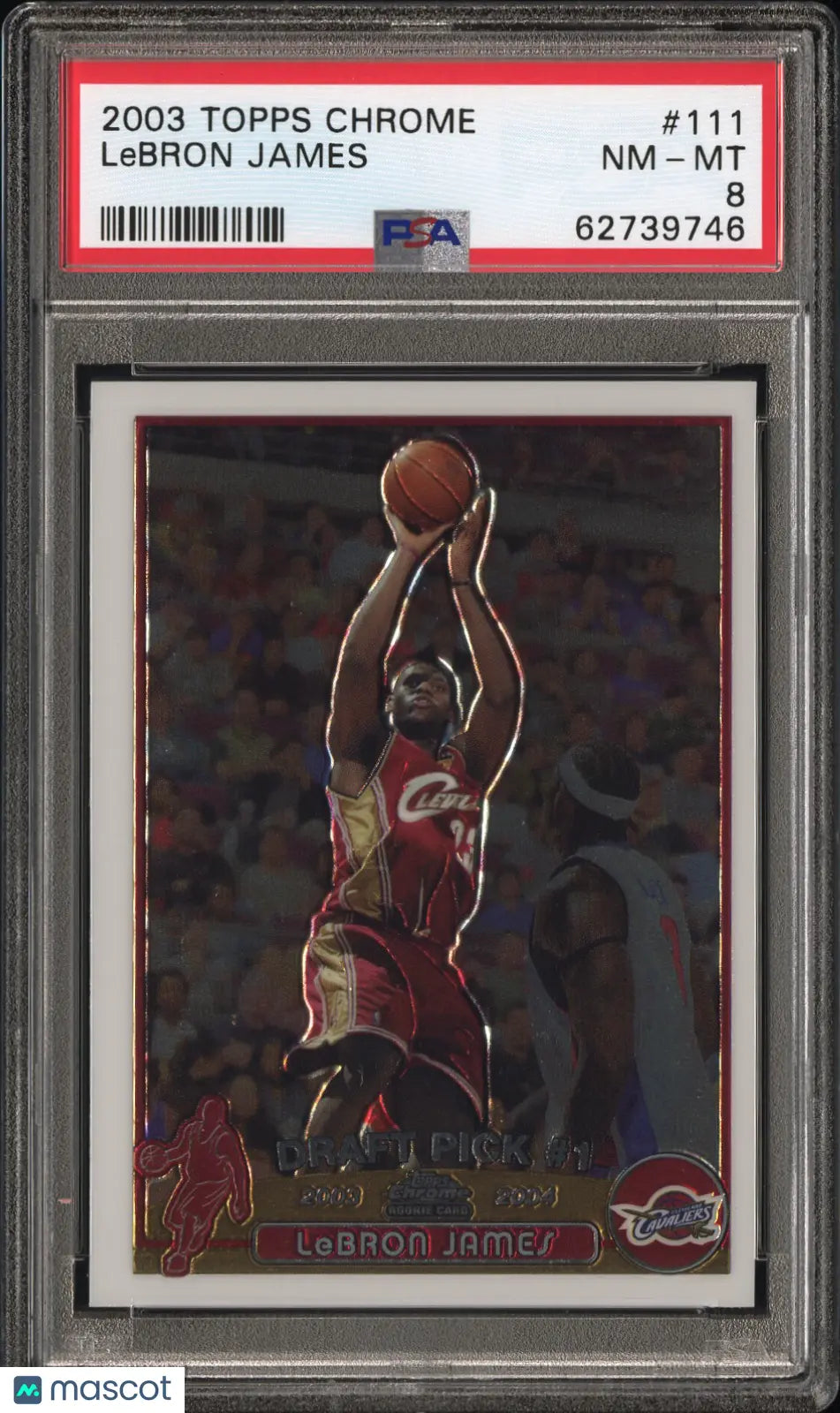 2003 Topps Chrome LeBron James Rookie Card #111 PSA 8 - Perfect for Basketball Collectors & Sports Memorabilia Displays