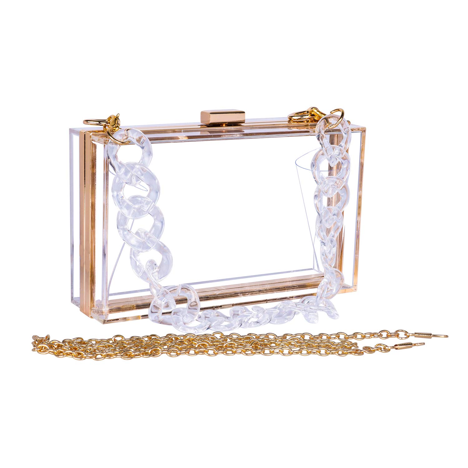 Elegant Women's Acrylic Transparent Evening Clutch Purse - Vintage Banquet Handbag for Parties, Weddings & Formal Events