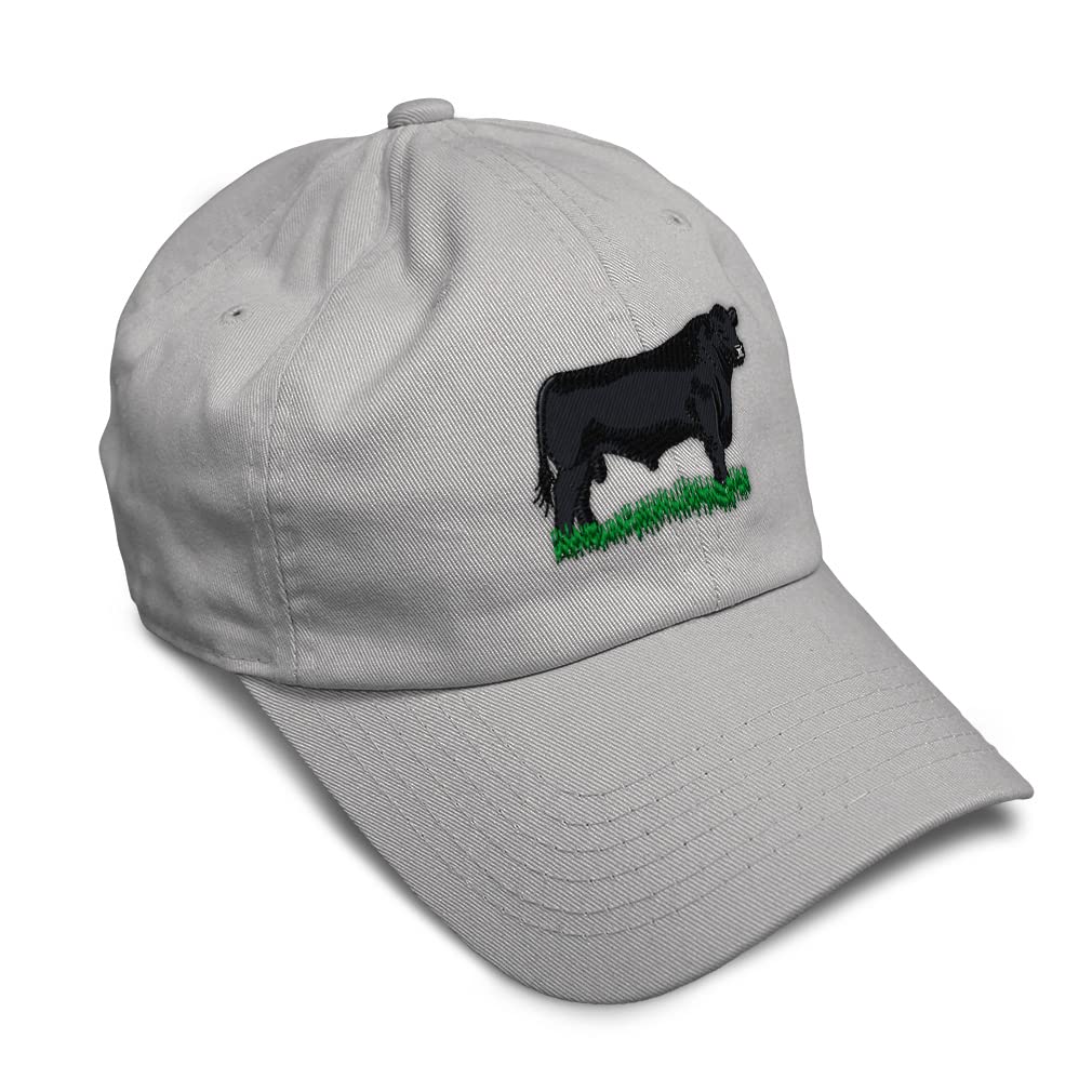Soft Cotton Baseball Cap - Angus Bull Farm & Domesticated Animals Design - Unisex Bowling Pin Dad Hat for Men & Women - Perfect for Farming, Outdoor Activities & Casual Wear