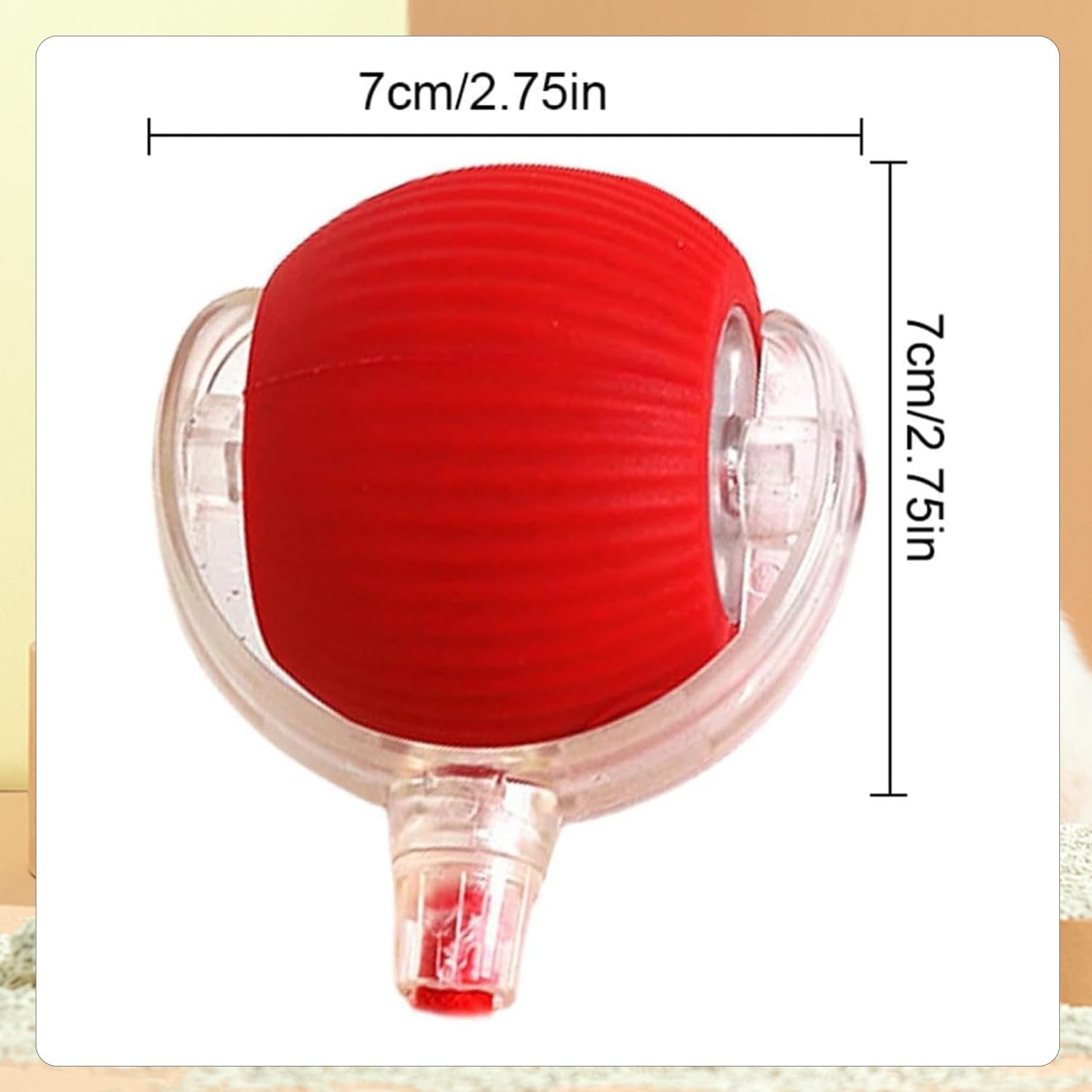 Interactive Rolling Dog Ball - 2024 Smart Automatic Rechargeable Pet Toy for Dogs & Cats, 360° Motion Electric Ball with LED Lights (Red+Green) - Perfect for Indoor Play, Exercise & Mental Stimulation