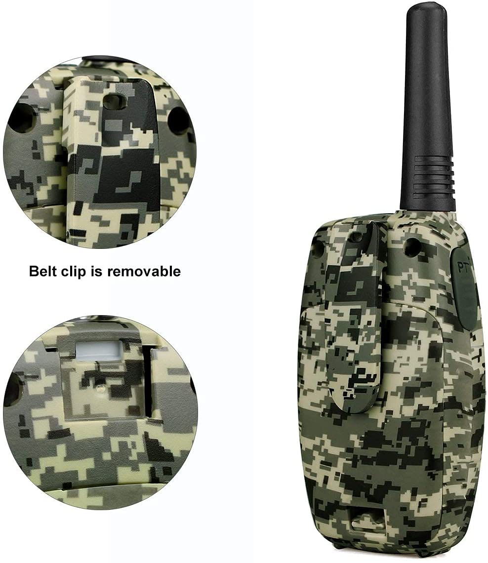Retevis RT628 Kids Walkie Talkies - 2 Way Radios with Long Range Communication, VOX & Camo Design - Perfect for Boys & Girls Ages 6-12 - Great for Camping, Hiking, Outdoor Adventures & Army Role Play (4 Pack)