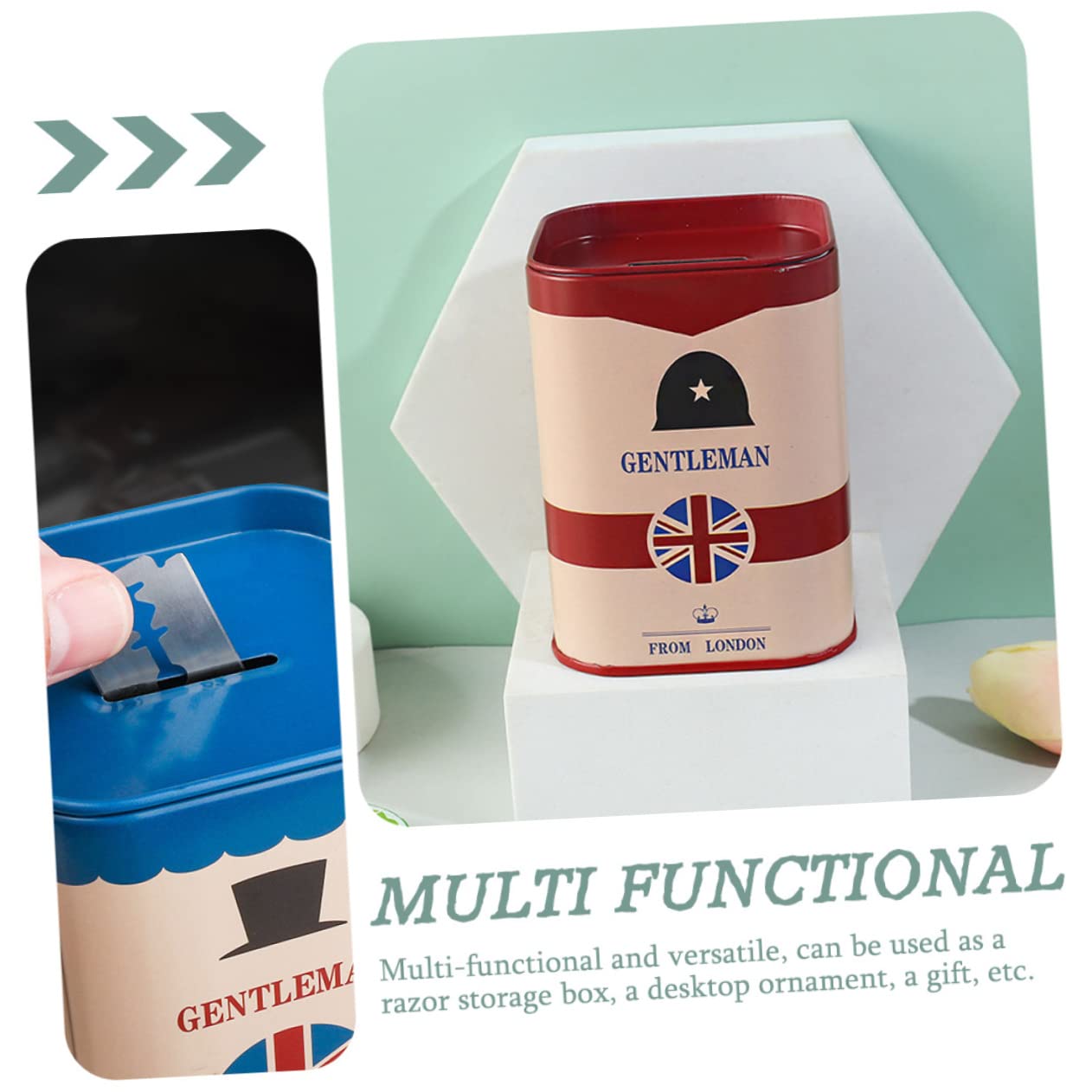 Professional Hairdressing Razor Blade Disposal Box - Safe Storage for Shaving & Eyebrow Blades - Home & Salon Recycling Container | Perfect for Barbershops, Beauty Salons & Home Grooming Safety