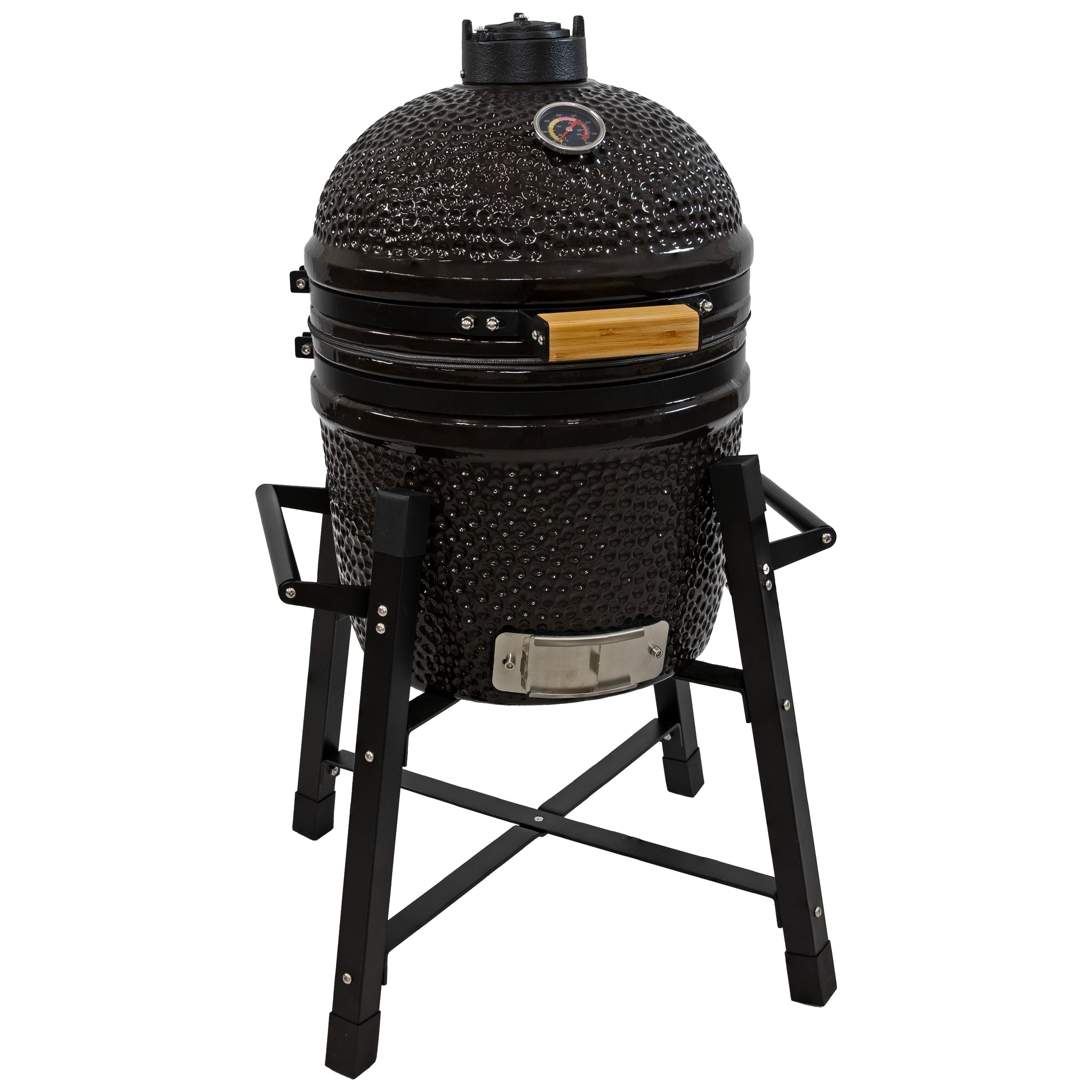 Premium Kamado Charcoal Grill & Smoker with Stand - Ceramic Outdoor BBQ Cooker for Backyard, Patio & Camping - Perfect for Grilling, Smoking & Slow Cooking Steaks, Ribs & Pizza