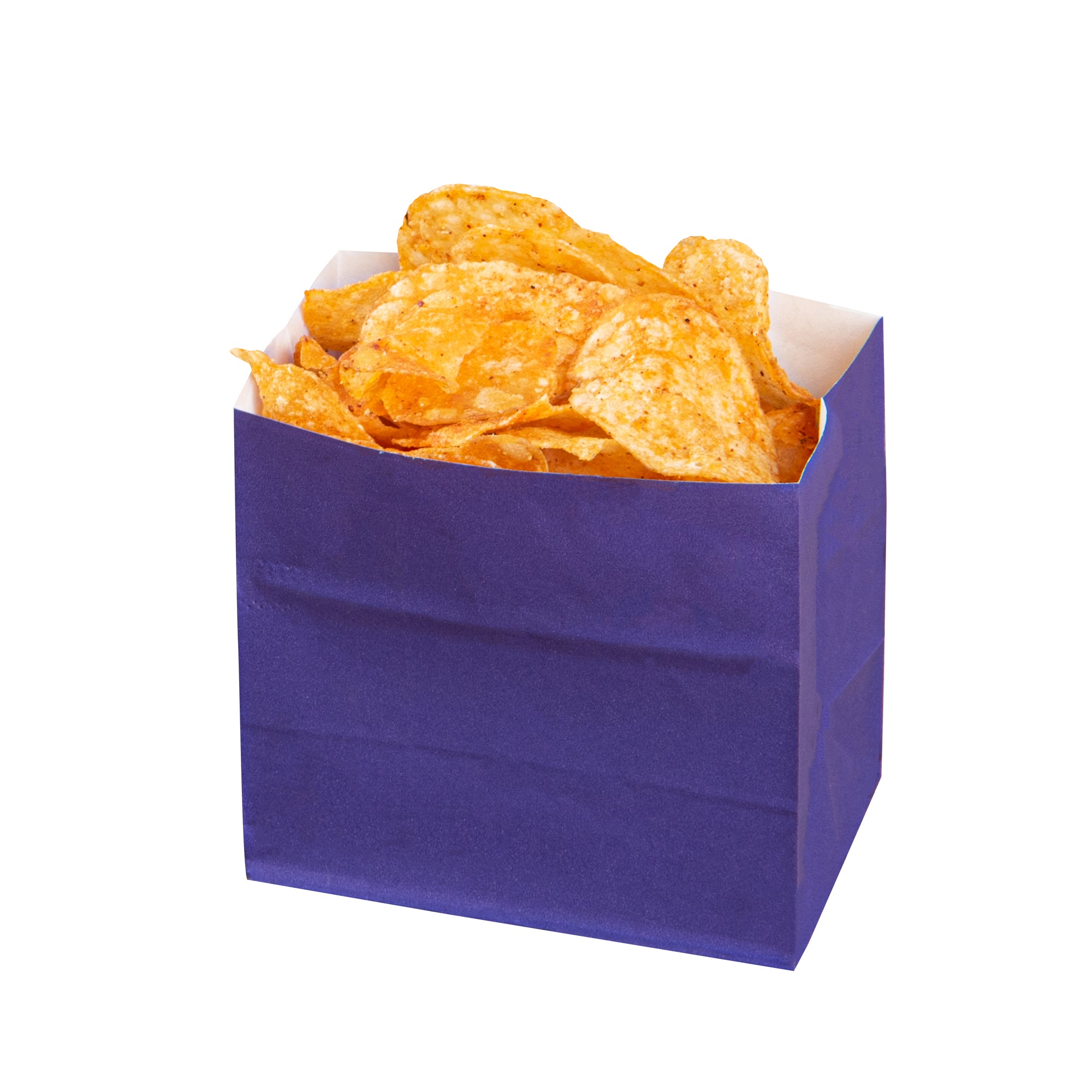 Eco-Friendly Purple Paper Snack Bags - 3.75