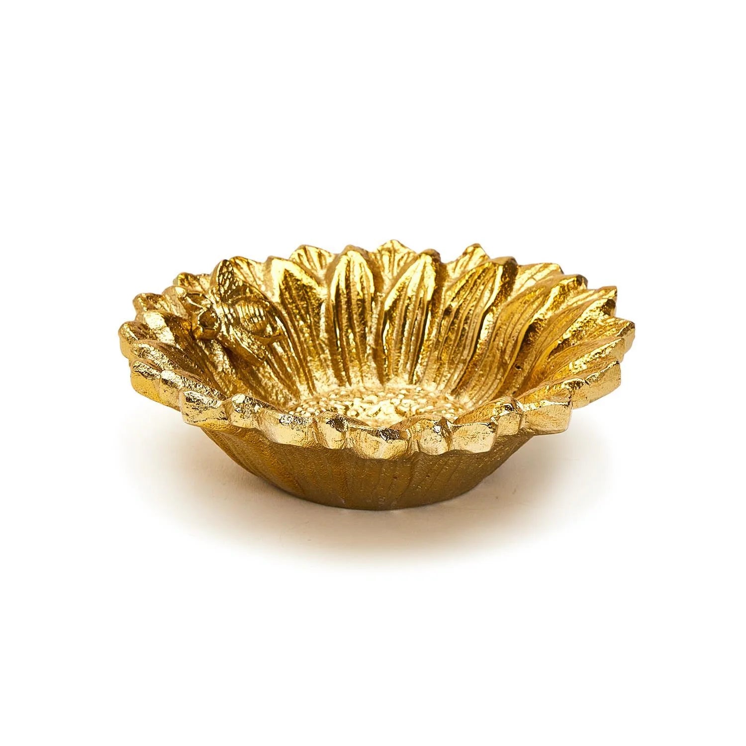 Golden Bee Trinket Dish - Elegant Jewelry Tray for Rings, Earrings & Small Accessories | Perfect for Vanity, Dresser & Bathroom Organization