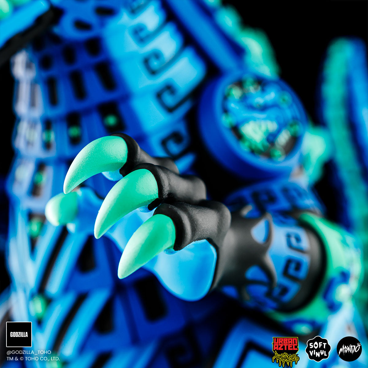 Urban Aztec Godzilla Vinyl Designer Figure - Heat Ray Variant Timed Edition | Collectible Monster Toy for Display & Gifts | Perfect for Anime Fans & Pop Culture Collectors
