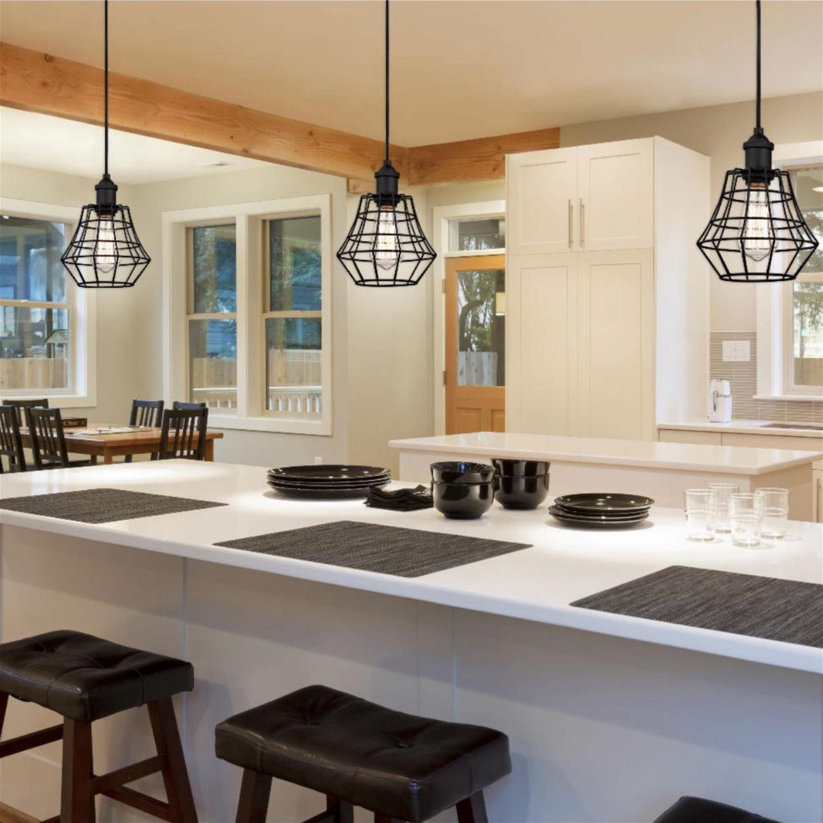 Westinghouse Deluminator Pendant Light - Modern Hanging Fixture for Kitchen Island, Dining Room & Bedroom Lighting