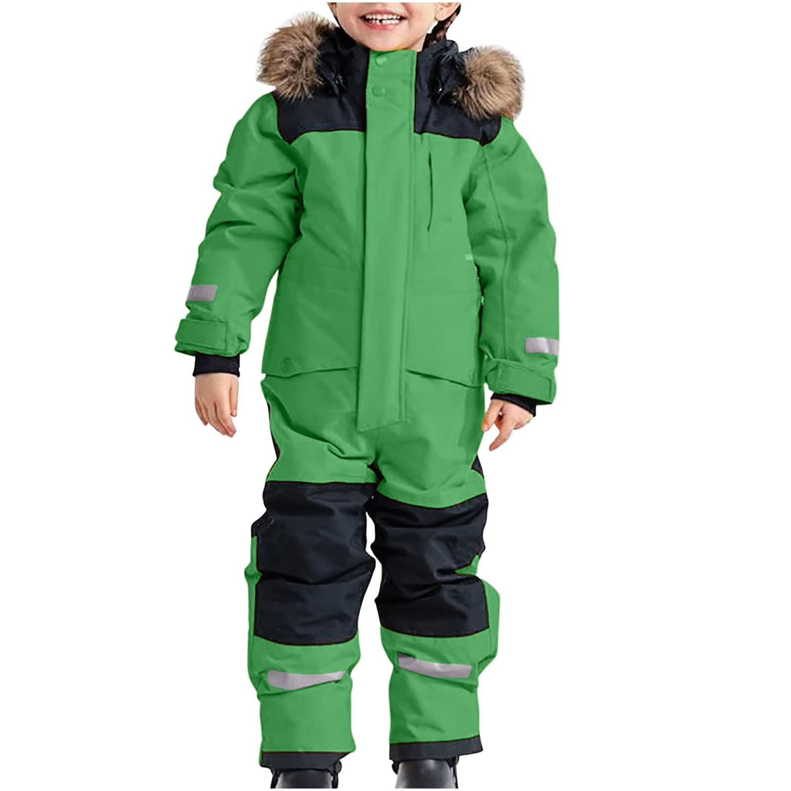 **Kids Waterproof Ski Suit - Windproof One-Piece Snowsuit for Boys & Girls - Warm Winter Outdoor Clothing for Skiing, Snowboarding & Play**
