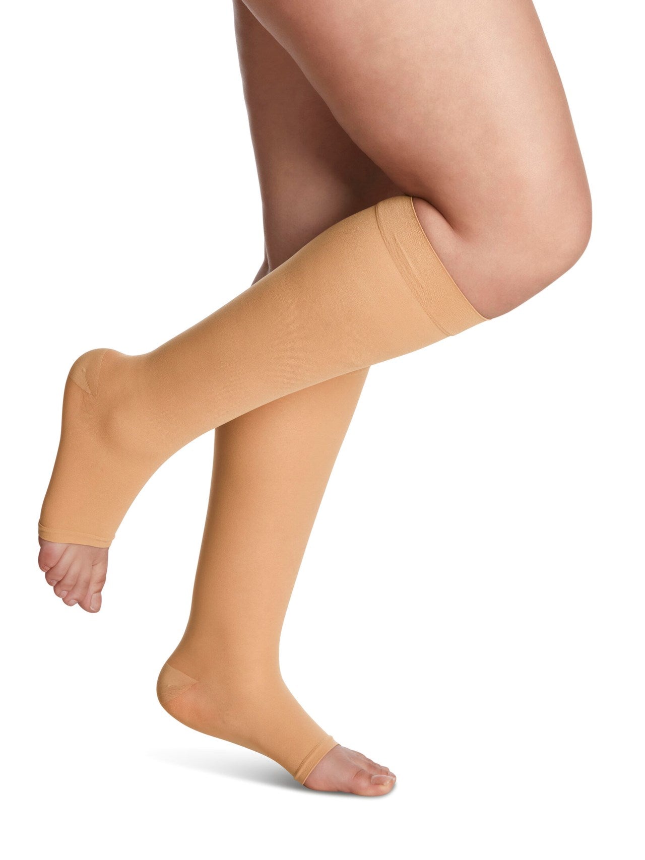 Sigvaris Sheer Calf 20-30 mmHg Women's Open Toe Compression Stockings - Medical Support for Varicose Veins & Swelling Relief - Perfect for Travel, Pregnancy & Daily Wear