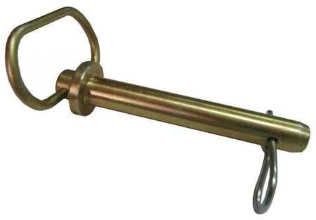 6-Pack Zinc Yellow Hitch Pin 1x8 L - Heavy Duty Trailer & Towing Accessories for Secure Loads - Perfect for Trucks, Trailers, and Agricultural Equipment