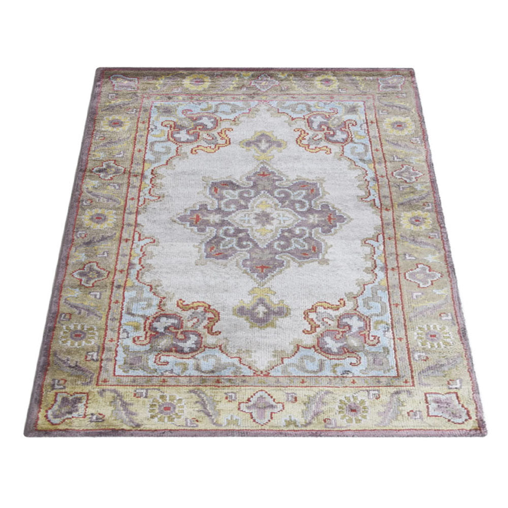 Hand Knotted Hypnotic Rug - Premium Bohemian Style Area Rug for Living Room, Bedroom, or Meditation Space - Soft & Durable Home Decor