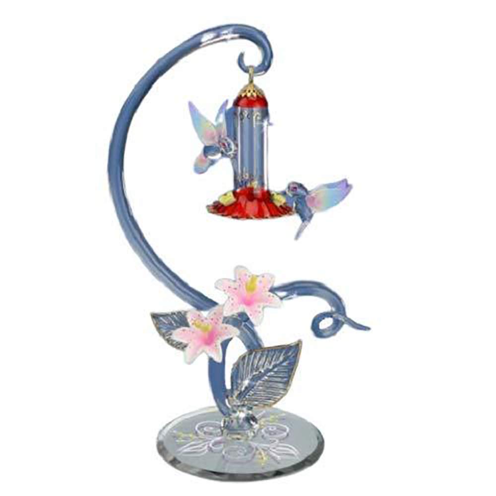 Glass Baron Large Hummingbird Feeder - 32oz Capacity, Hand Blown Glass, Ant & Bee Proof - Perfect for Garden, Patio, and Backyard Bird Watching