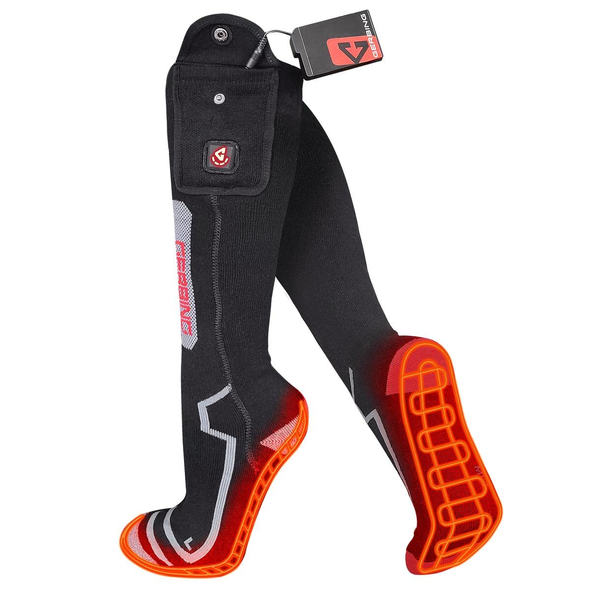Gerbing 7V Ultimate Wool Heated Socks for Men & Women - Rechargeable Battery-Powered Winter Socks with Touch Control - Warm Thermal Socks for Skiing, Hiking, Hunting & Cold Weather Outdoor Activities