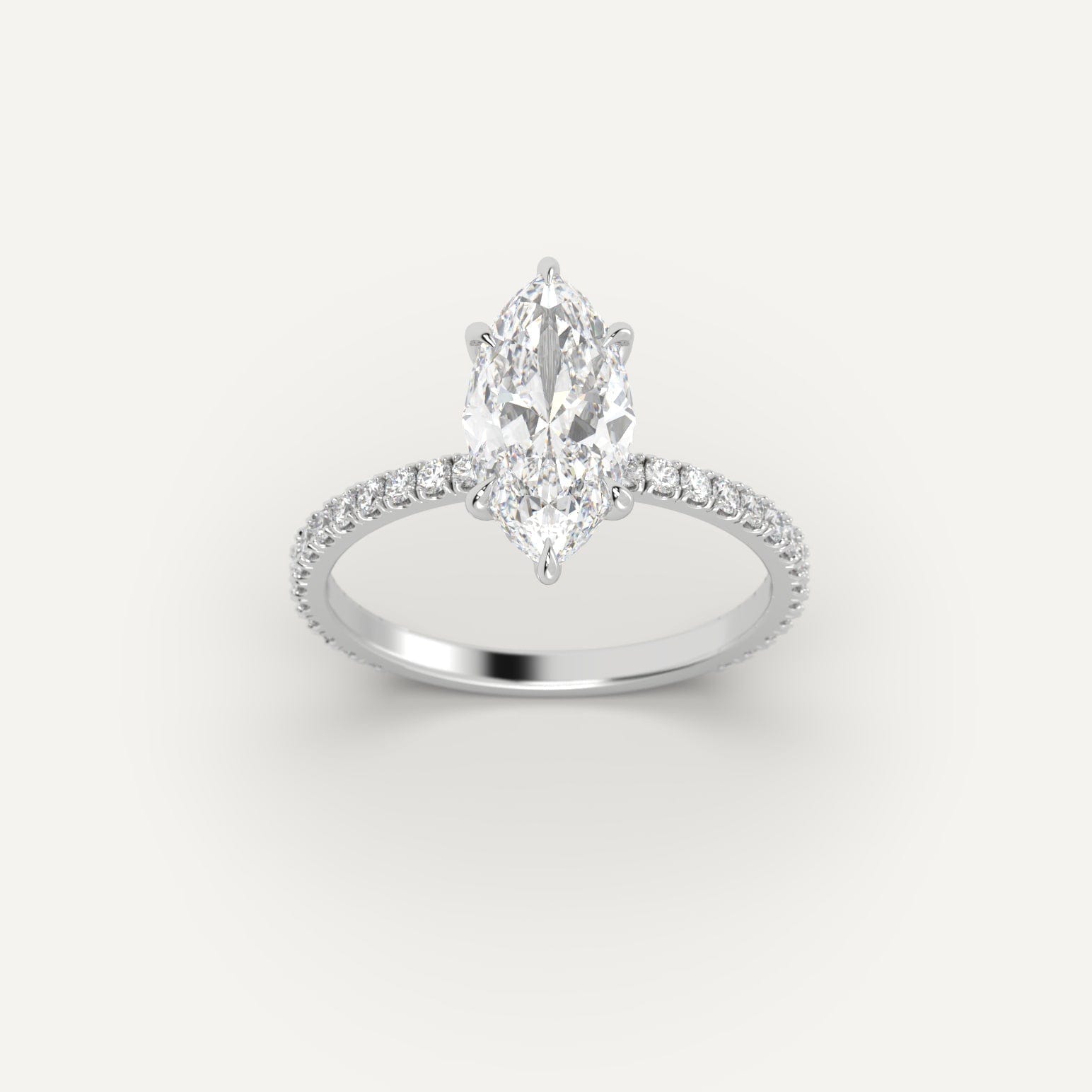 2 Carat Marquise Cut Diamond Ring - 14K White Gold Engagement Ring for Women, Perfect for Proposals, Anniversaries & Special Occasions