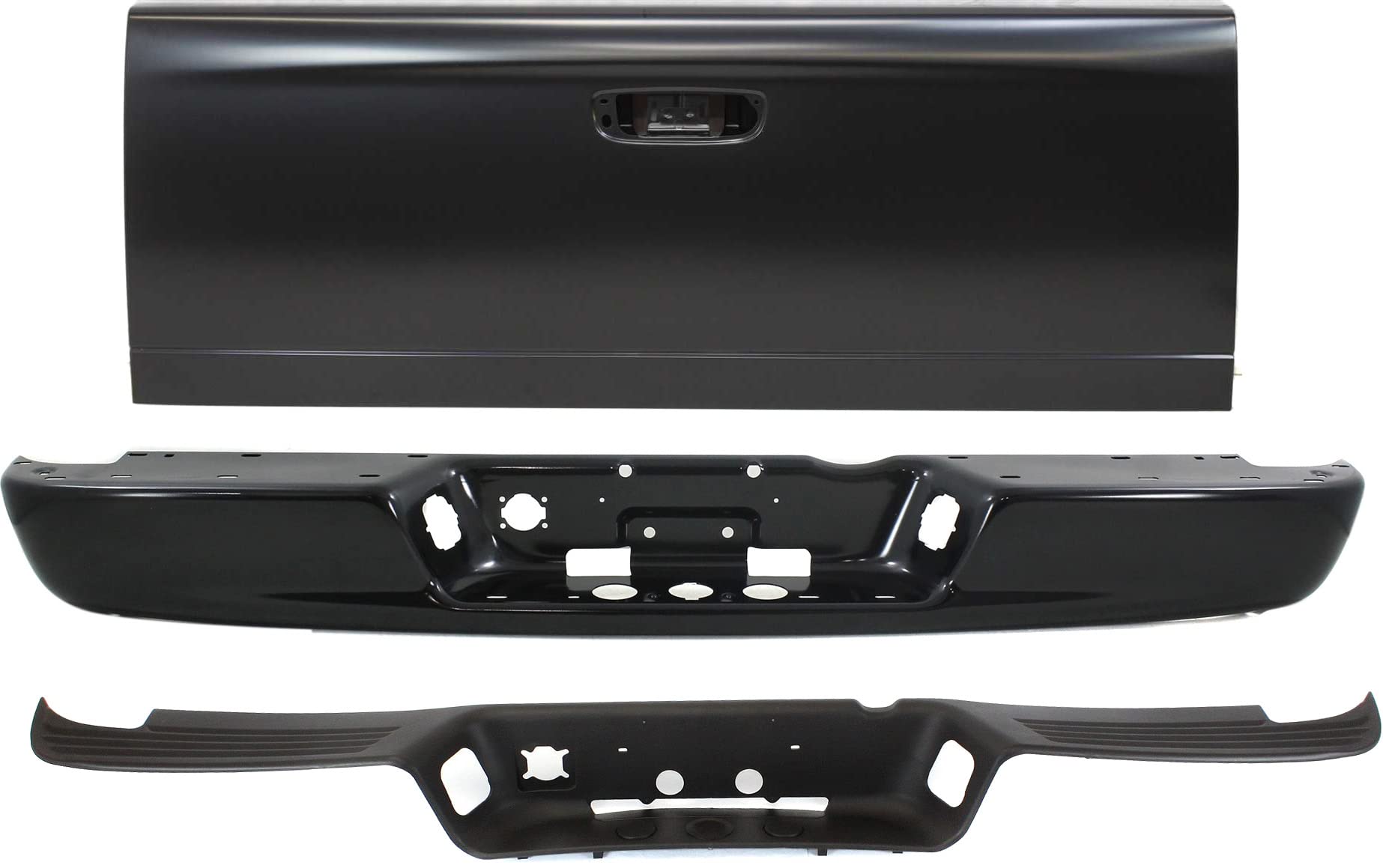 Garage-Pro Heavy Duty Steel Step Bumper Kit - Powder Coated Black for 2002-2008 Dodge Ram 1500, 2003-2009 Ram 2500/3500 (Fleetside/Styleside) | Truck Accessories for Off-Roading, Towing & Work Site Use