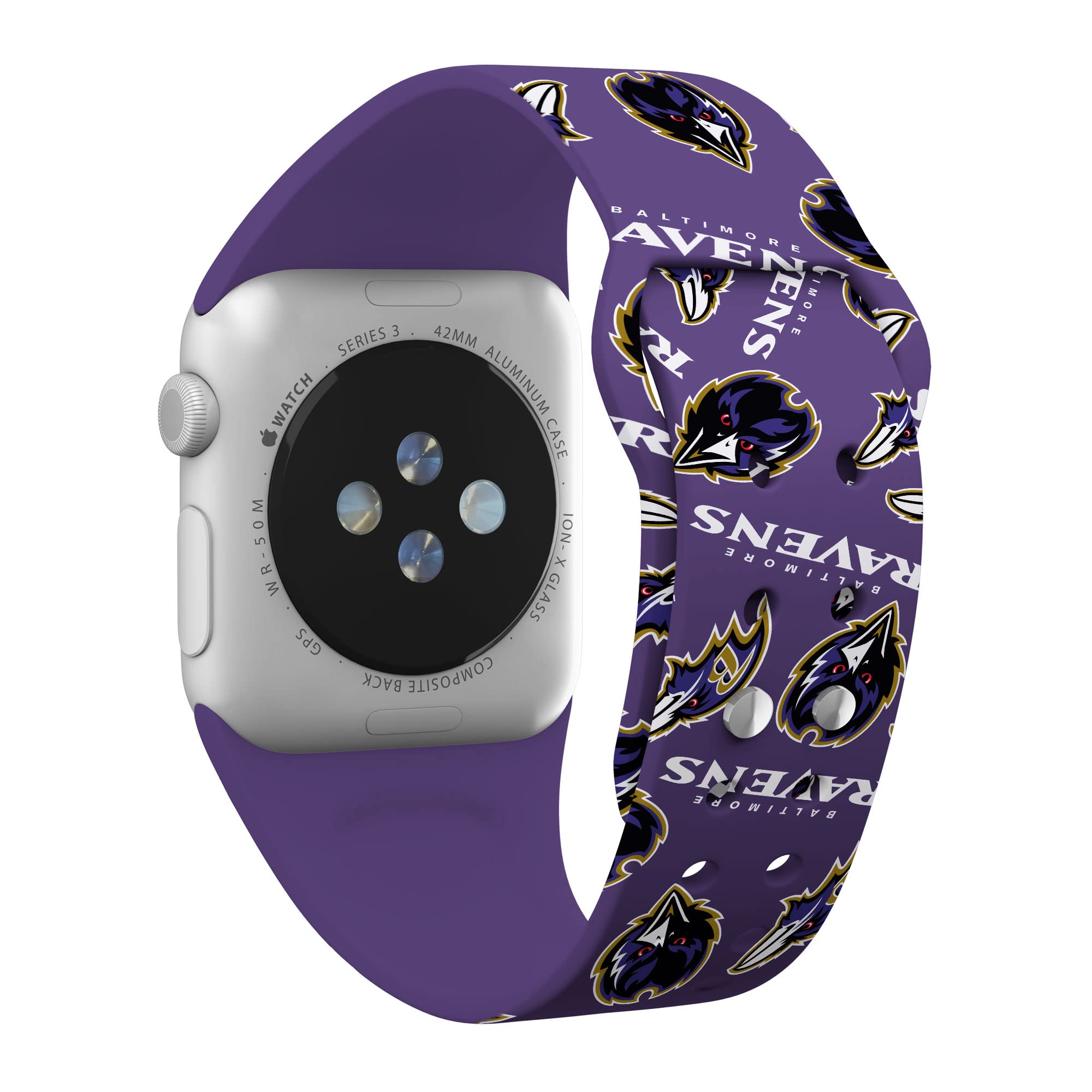 Baltimore Ravens HD Game Time Watch Band for Apple Watch - Perfect for NFL Fans & Game Day Outfits