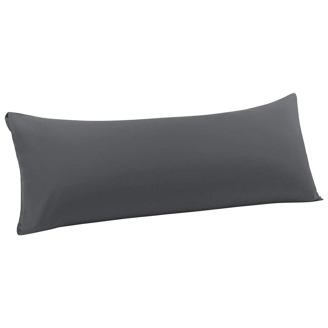 PiccoCasa Soft Brushed Microfiber Body Pillow Case - 20x72 Inch Envelope Closure Pillow Cover for Adults - Grey Ultra Soft Full Body Pillowcase for Sleeping, Maternity Support & Back Pain Relief
