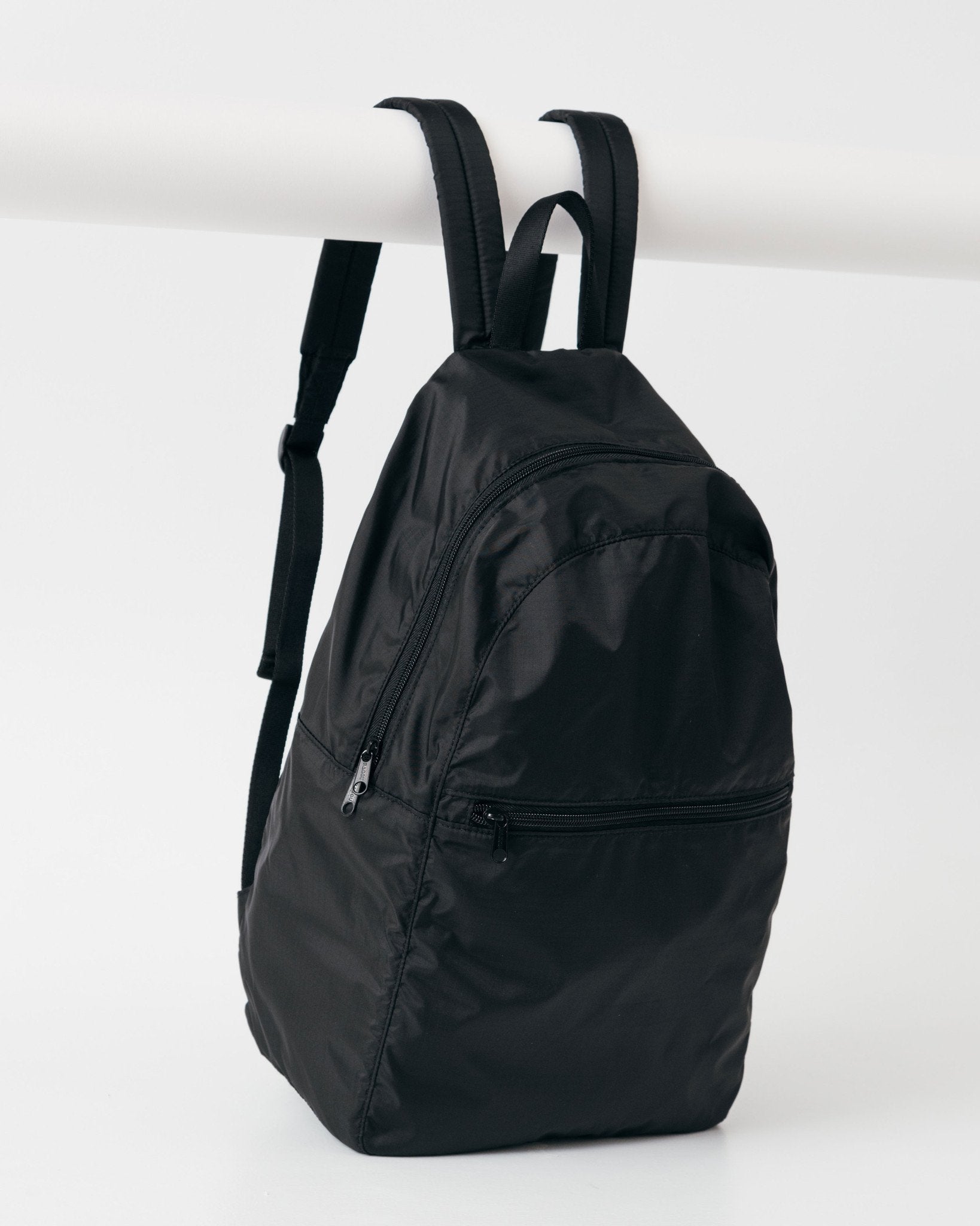 Baggu Ripstop Backpack - Lightweight Durable Water-Resistant Daypack for Travel, Work & School | Black