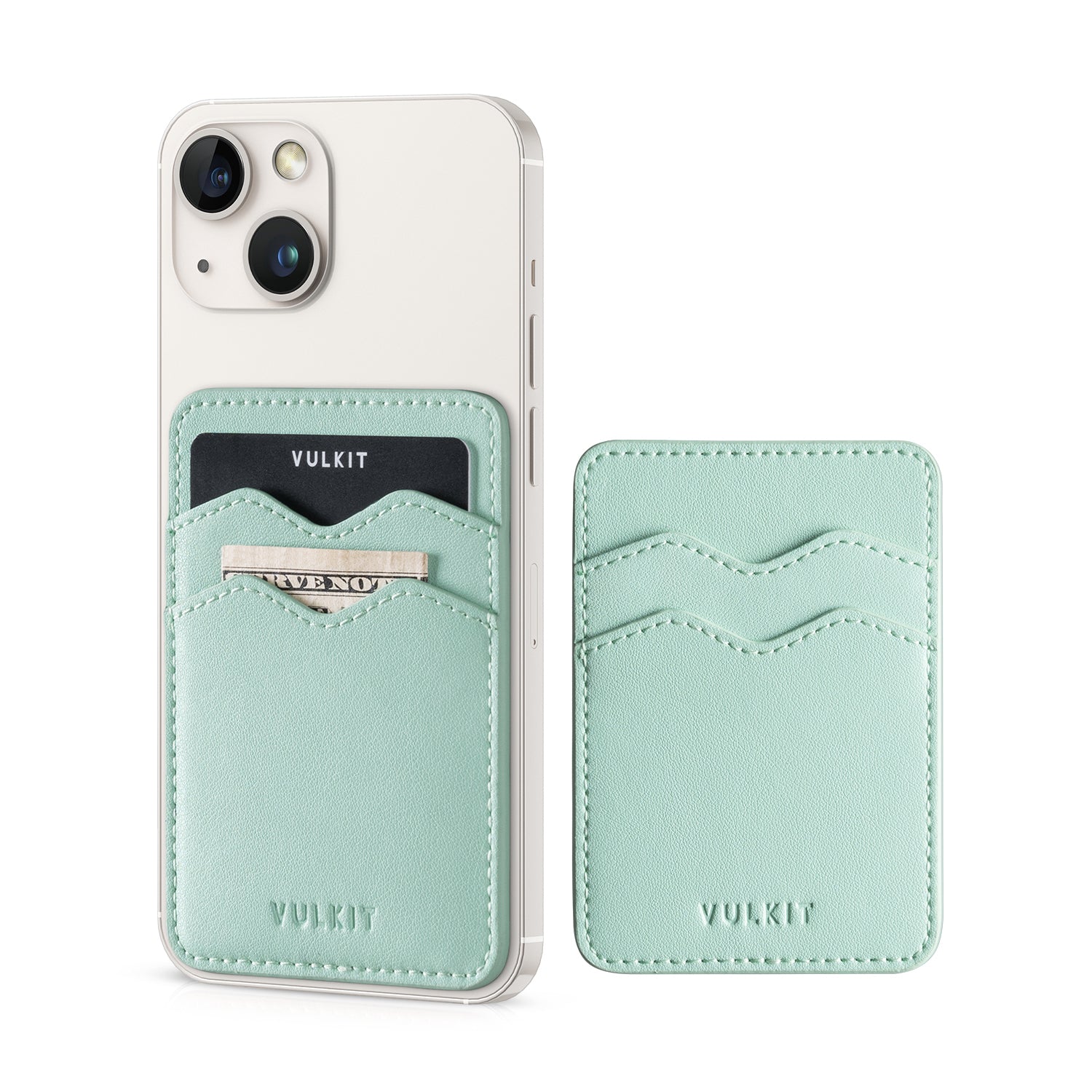 VPA100 Slim Leather Adhesive Phone Card Holder - RFID Blocking Wallet for iPhone, Samsung & Smartphones - Perfect for Travel, Work & Everyday Use