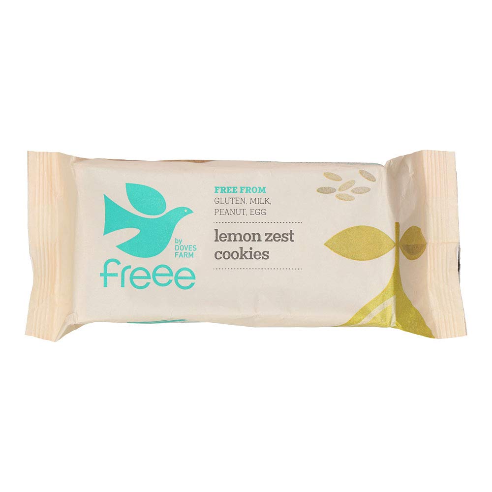 Doves Farm Gluten Free Lemon Zest Cookies 150g Pack | Delicious Dairy-Free Snacks for Kids & Adults | Perfect for Lunchboxes, Tea Time & Parties