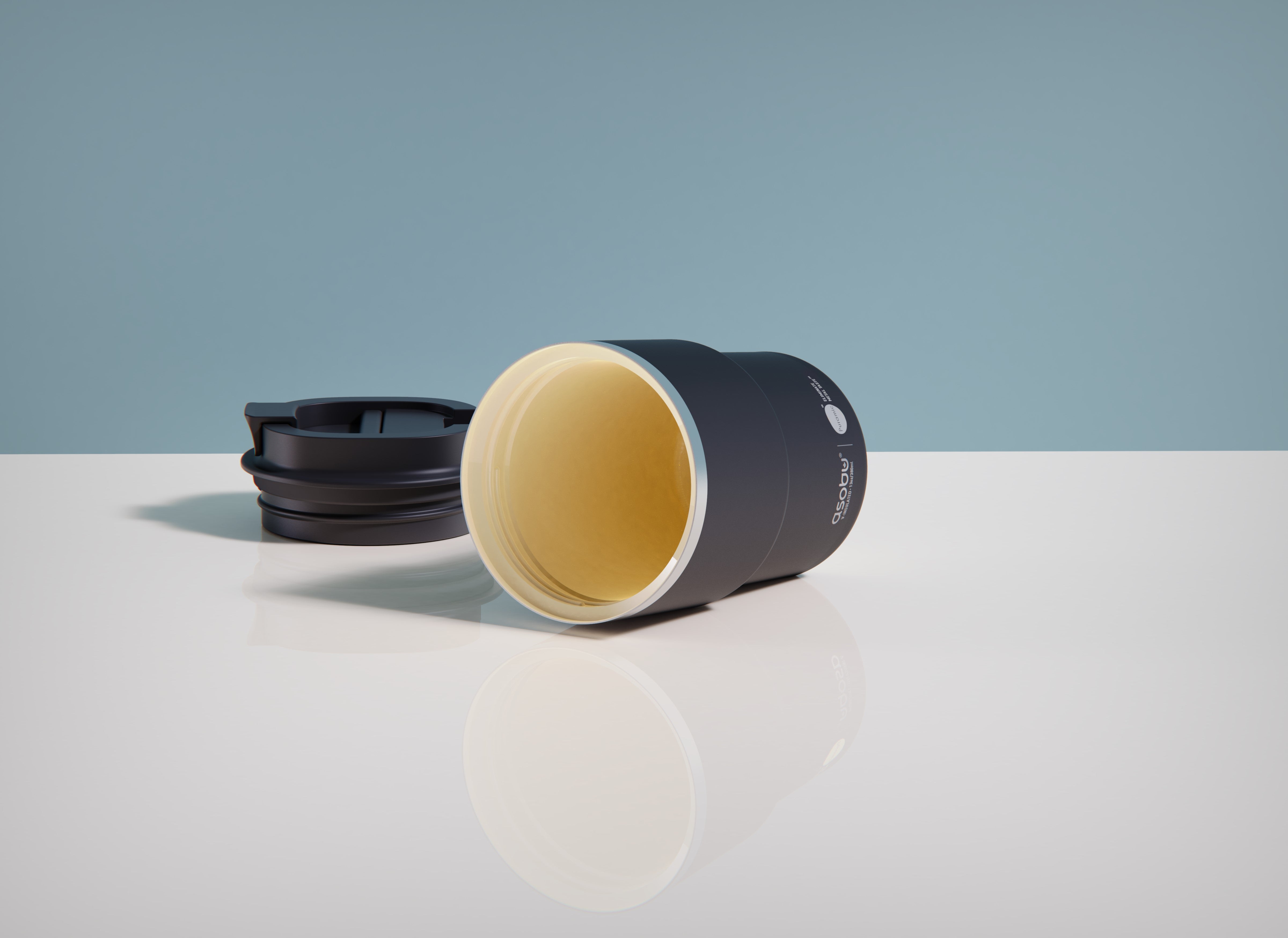 Asobu Black Ceramic Coffee Express Mug - Insulated Travel Cup for Hot & Cold Beverages, Perfect for Office, Commute, and Outdoor Adventures