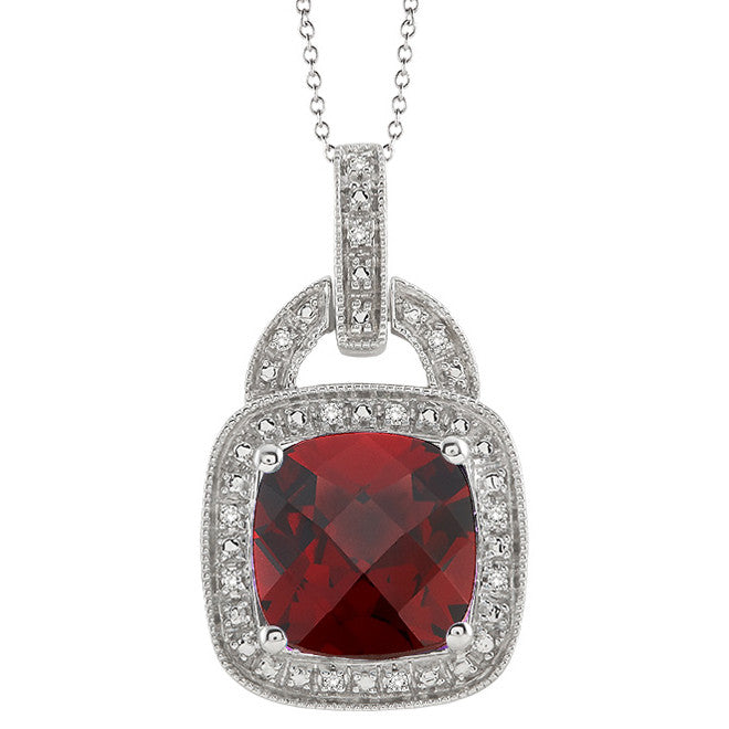 Exquisite Gemstone & Diamond Pendant Necklace for Women - Elegant Jewelry Gift for Anniversary, Wedding & Special Occasions