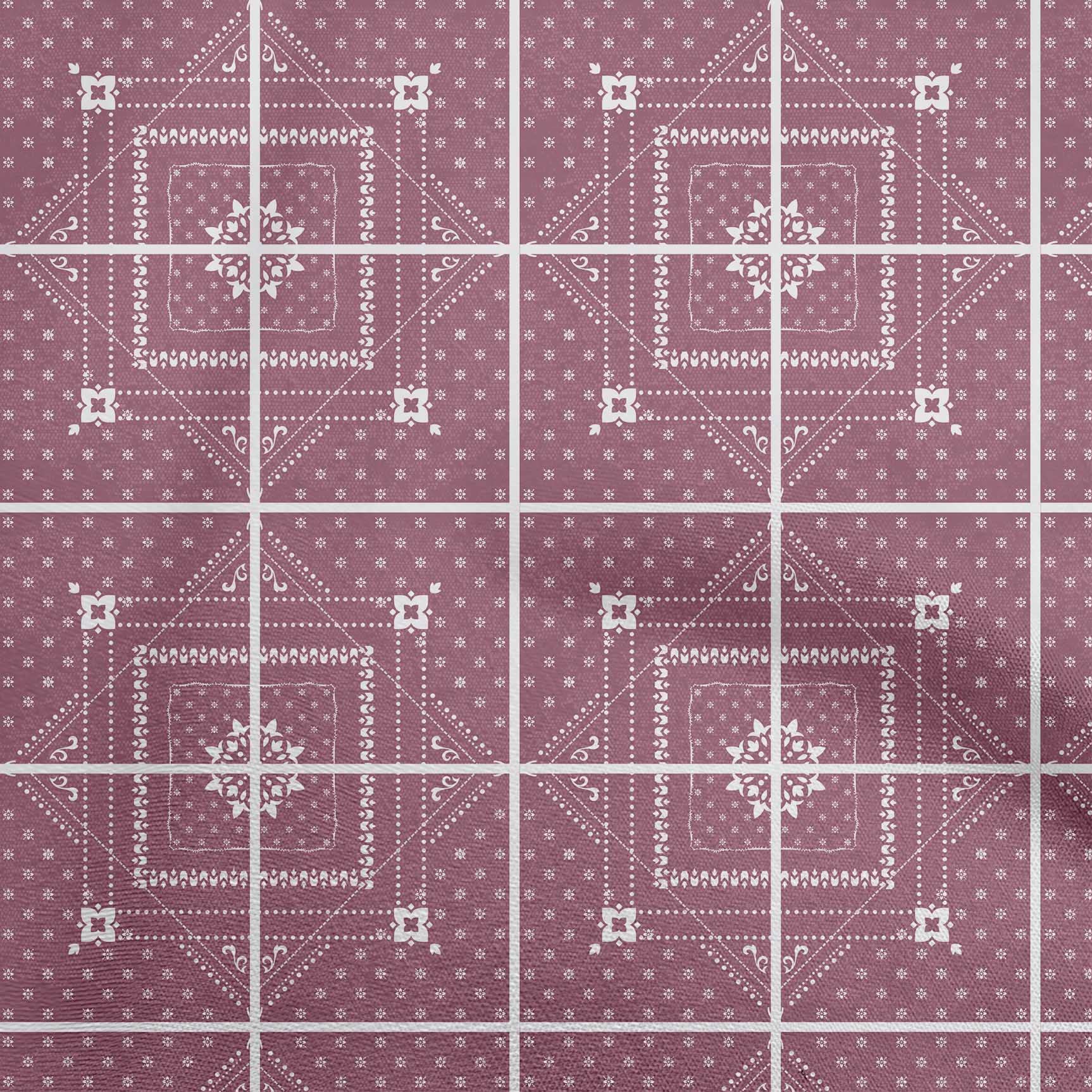 Premium Cotton Cambric Pink Diamond Print Fabric by The Yard - 42
