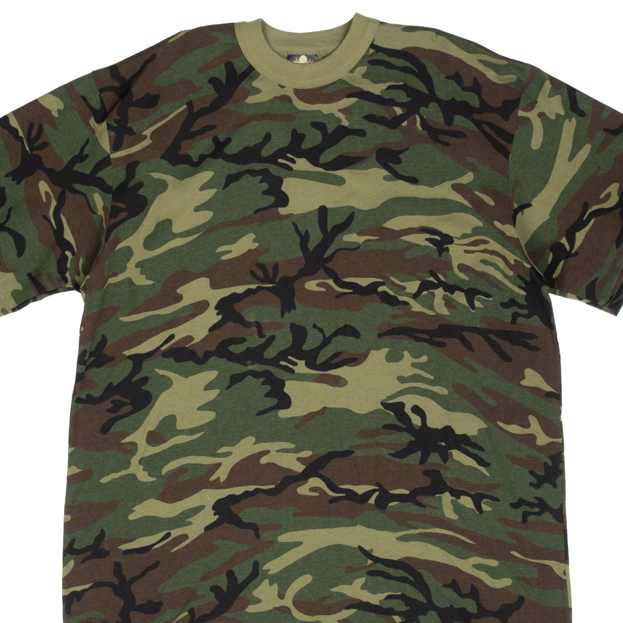 Vintage 1990s US Army Woodland Camo ERDL T-Shirt - XL Size, Made in USA, Deadstock - Perfect for Military Enthusiasts, Vintage Collectors & Outdoor Adventures