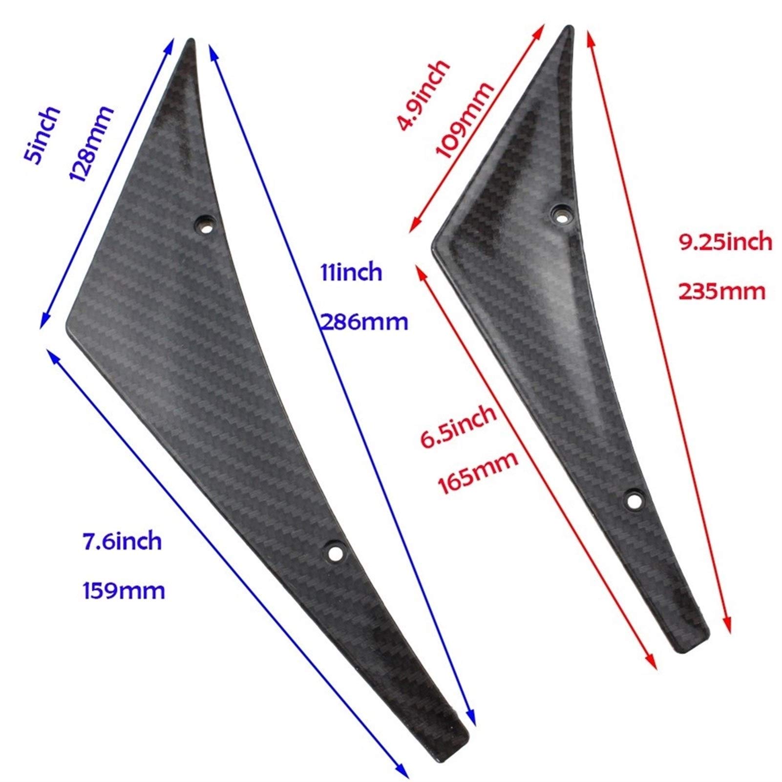 Ayame 4-Piece Universal Car Canard Kit - Front Bumper Lip Splitter, Diffuser Fins, Body Valence & Chin Wing for Widebody Tuning - Carbon Fiber Style (Perfect for Sports Cars & Performance Vehicle Upgrades)