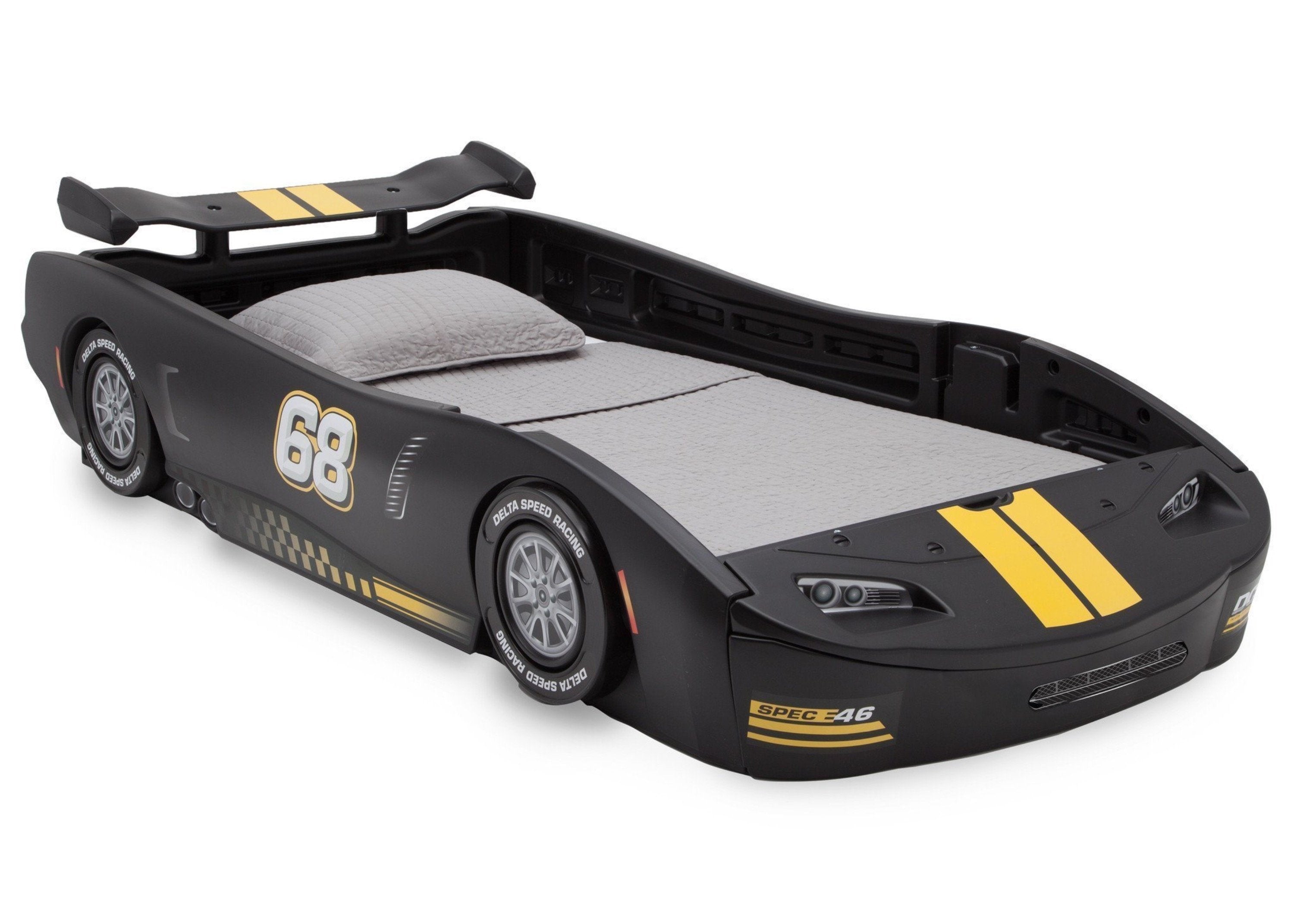 Turbo Race Car Twin Bed for Kids - High-Speed Design Themed Bedroom Furniture for Boys & Girls - Perfect for Racing Enthusiasts' Bedrooms and Playrooms