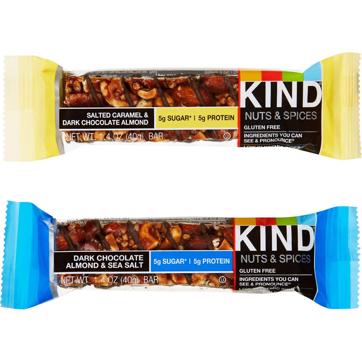 Bulk Snack Bars - Variety Pack of 20 (Kind, Healthy, Gluten-Free) - Perfect for Office Snacks, School Lunches & On-the-Go Energy