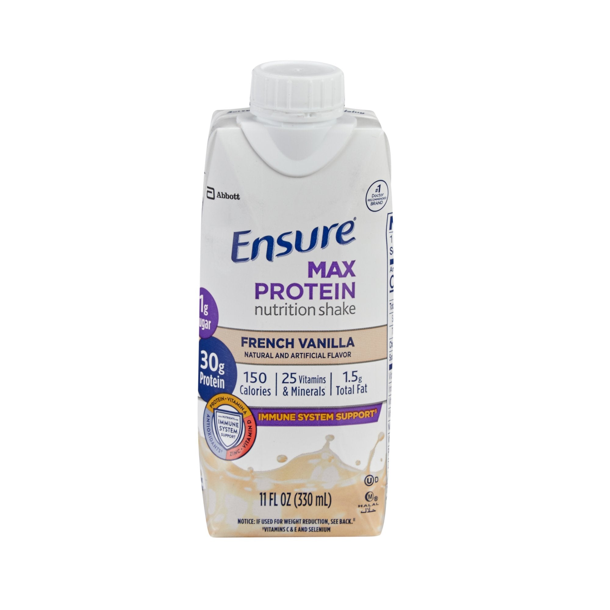 Ensure Max Protein Shake - High Protein Oral Supplement for Muscle Recovery & Weight Management, 11 oz Liquid Nutrition Drink in Reclosable Carton - Ideal for Post-Workout, Meal Replacement & Active Lifestyles