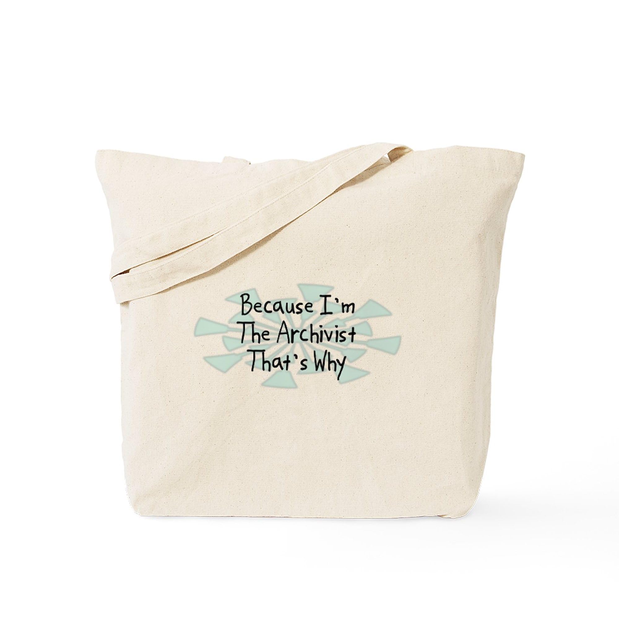 Archivist Tote Bag - Natural Canvas Reusable Shopping Tote for Work, Library & Groceries | Eco-Friendly Cotton Tote Bag for Book Lovers & Professionals