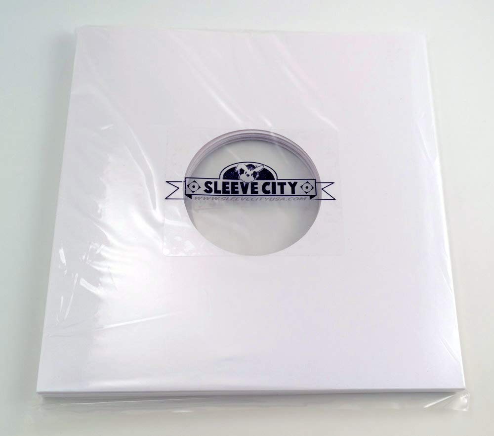 10 Inch White Die-Cut Record Jackets (5 Pack) - Perfect for Vinyl Storage & Album Protection