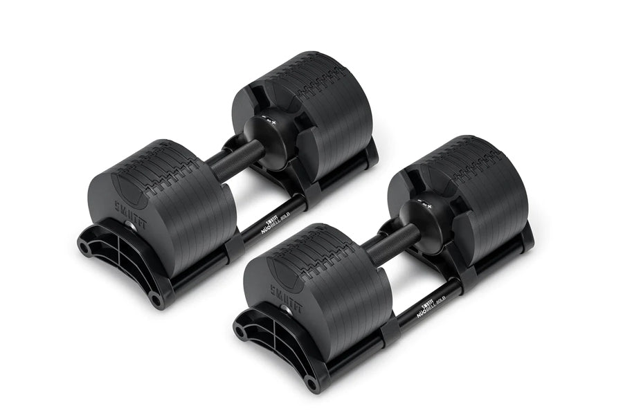 NÜOBELL 80lb Adjustable Dumbbells Set - Matte Black Weight Dumbbells for Home Gym, Strength Training & Fitness Workouts - Perfect for Men & Women